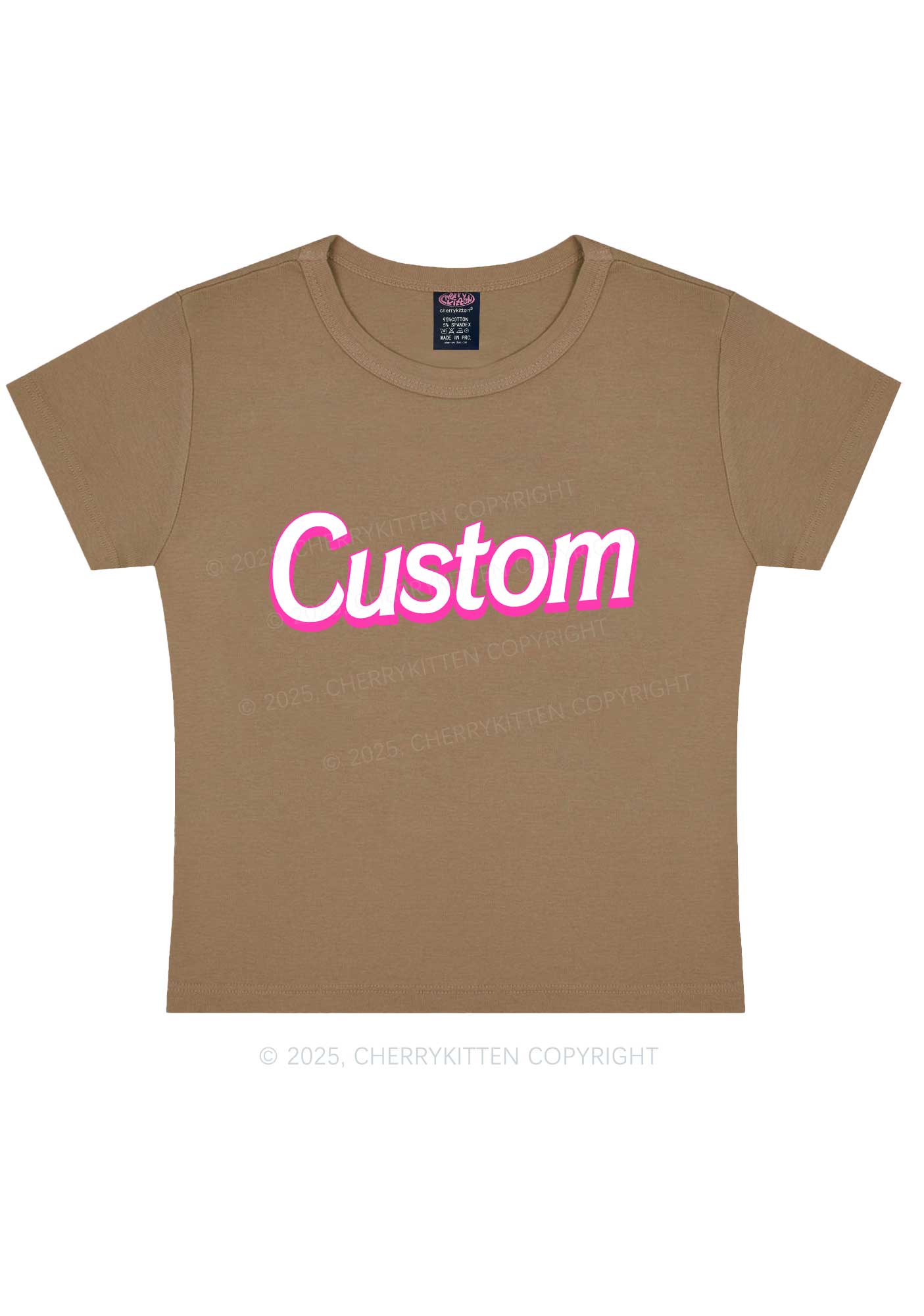 Custom Font Y2K Baby Tee Cherrykitten - Image 12