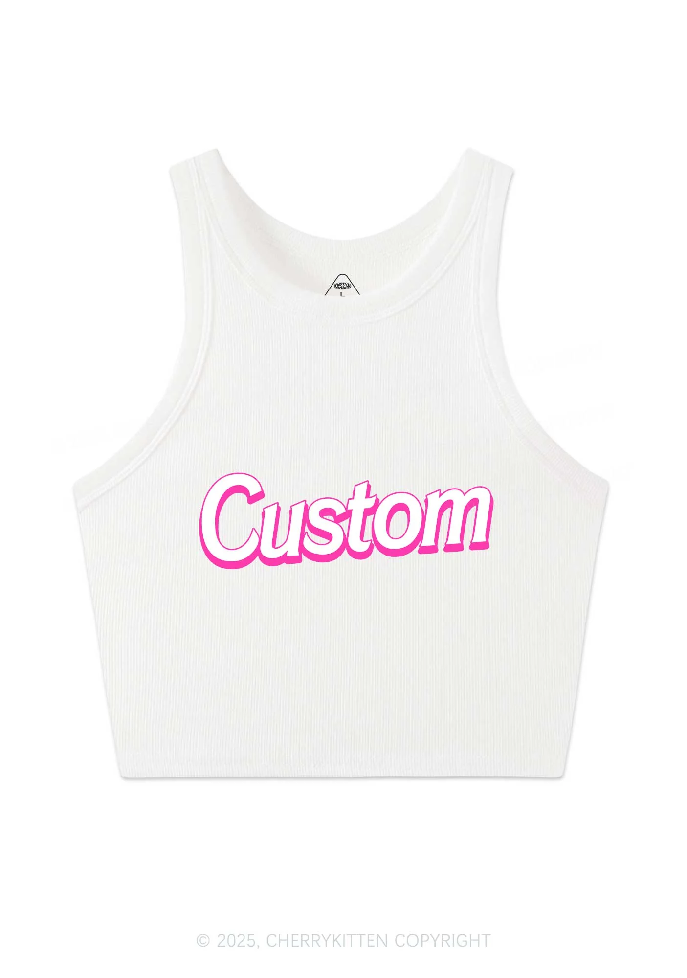 Custom Font Y2K Crop Tank Top Cherrykitten - Image 4