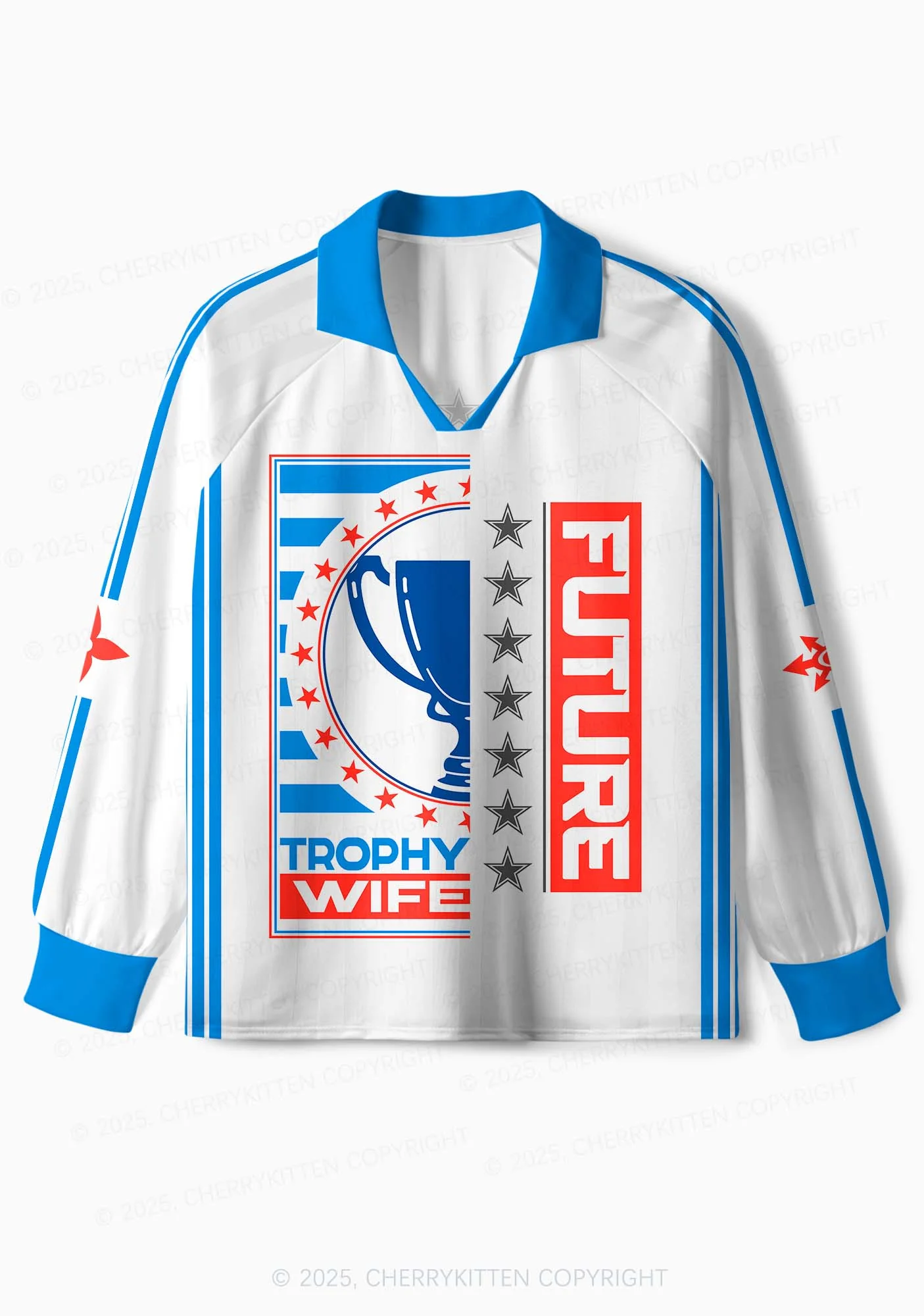 Custom Future Trophy Wife Y2K Sport Long Sleeve Jersey Shirts Cherrykitten - Image 2