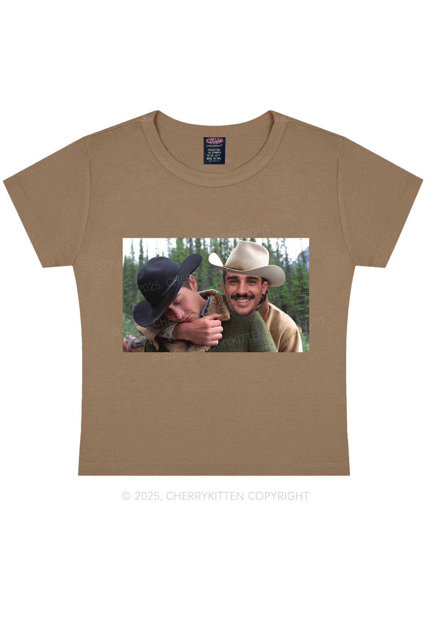 Custom Gay Cowboy Pride Y2K Baby Tee Cherrykitten - Image 13