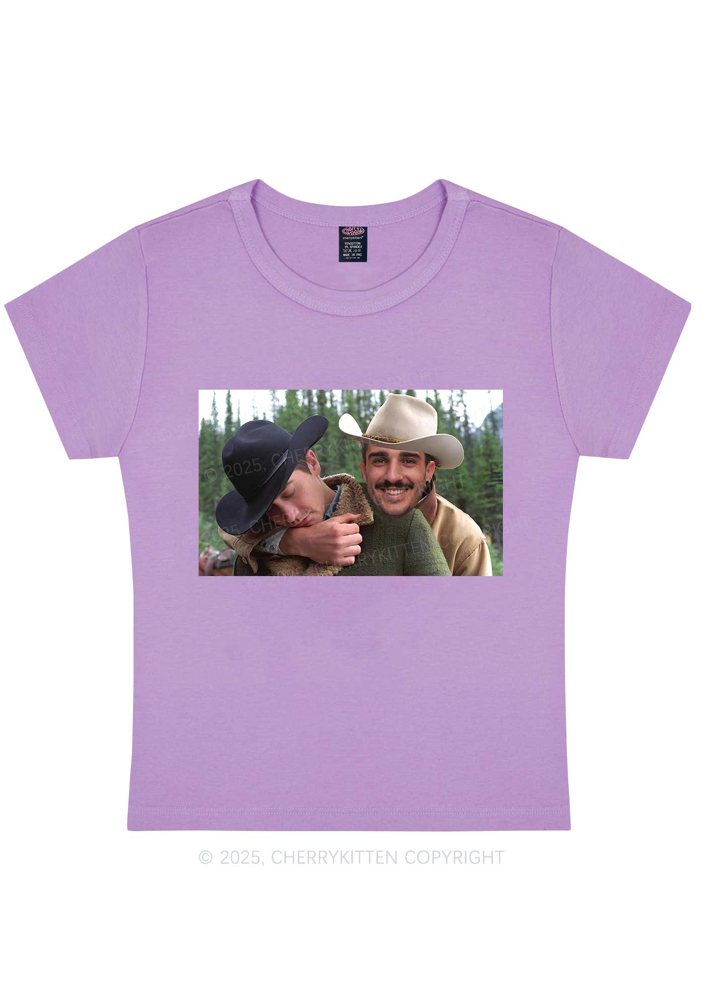 Custom Gay Cowboy Pride Y2K Baby Tee Cherrykitten - Image 6