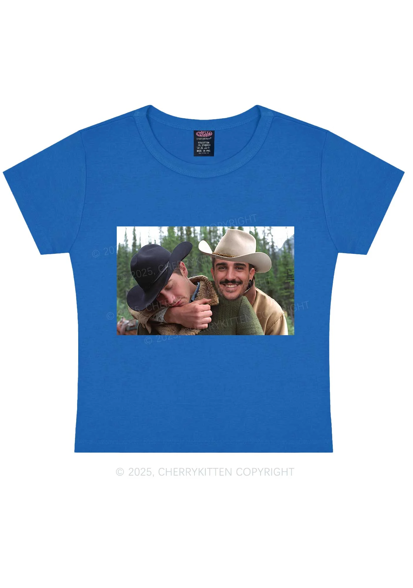 Custom Gay Cowboy Pride Y2K Baby Tee Cherrykitten - Image 7