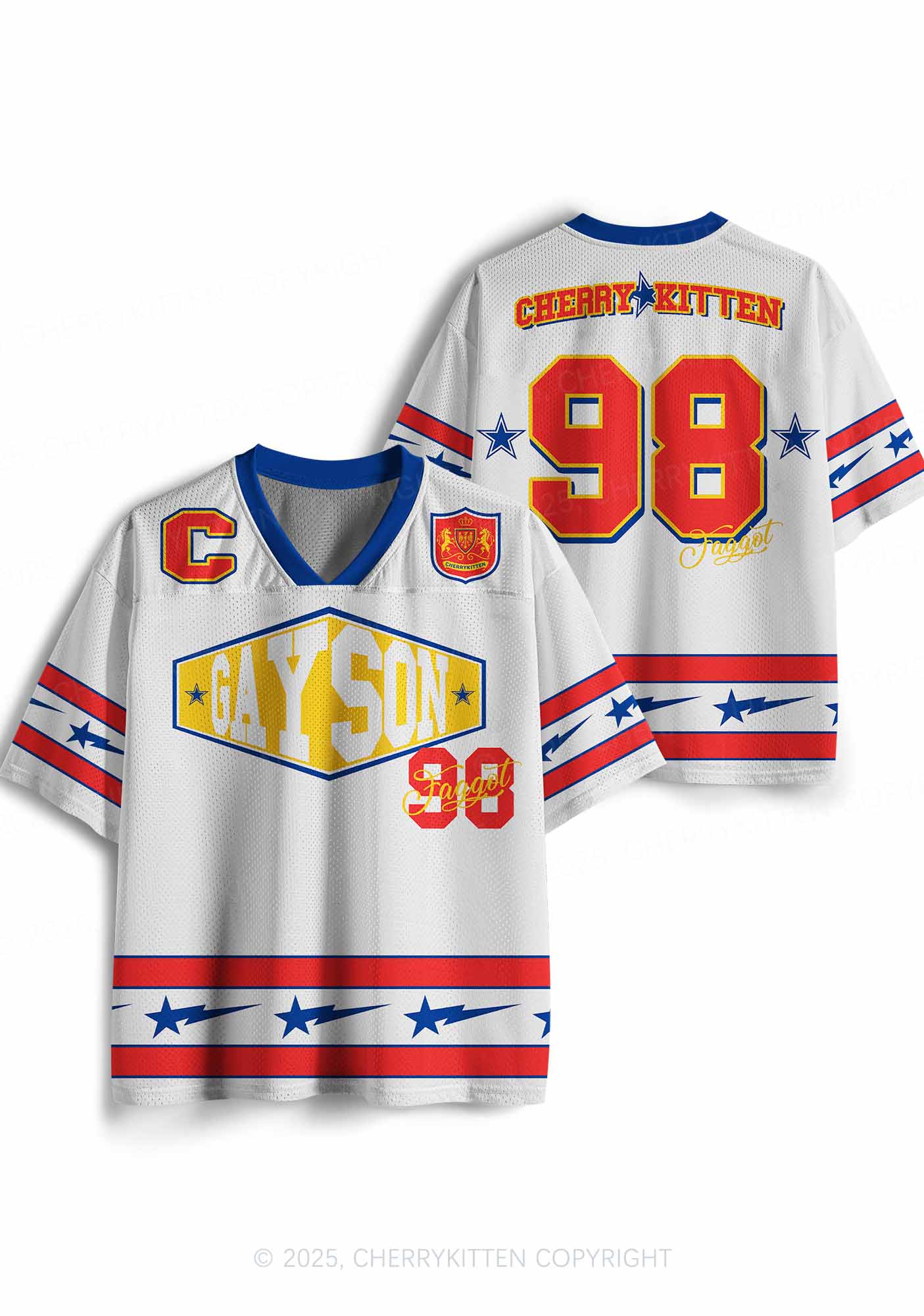 Custom Gay Son Faggot Pride Y2K Sport Jersey Shirts Cherrykitten - Image 4