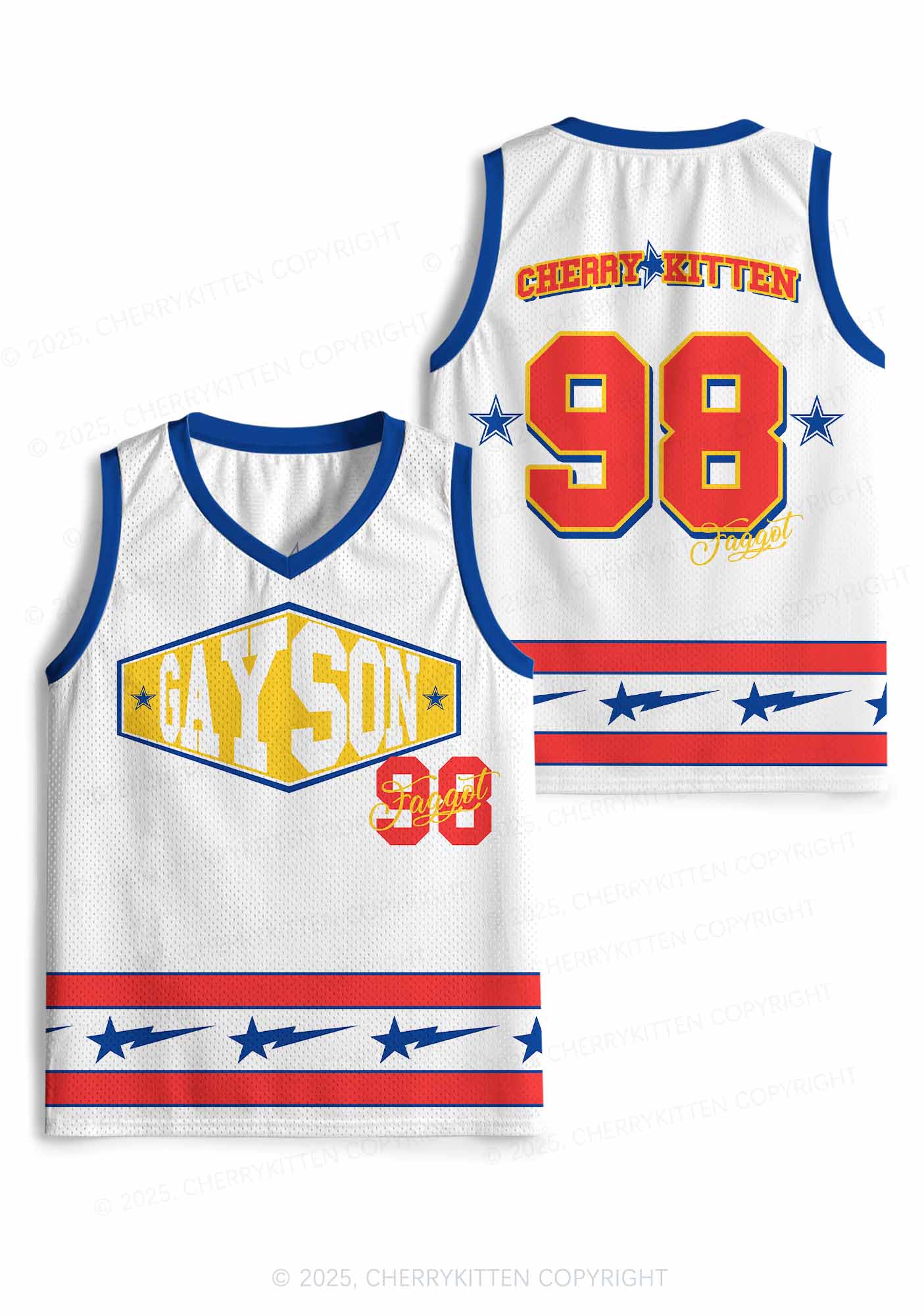 Custom Gay Son Faggot Pride Y2K Sport Jersey Tank Cherrykitten - Image 3
