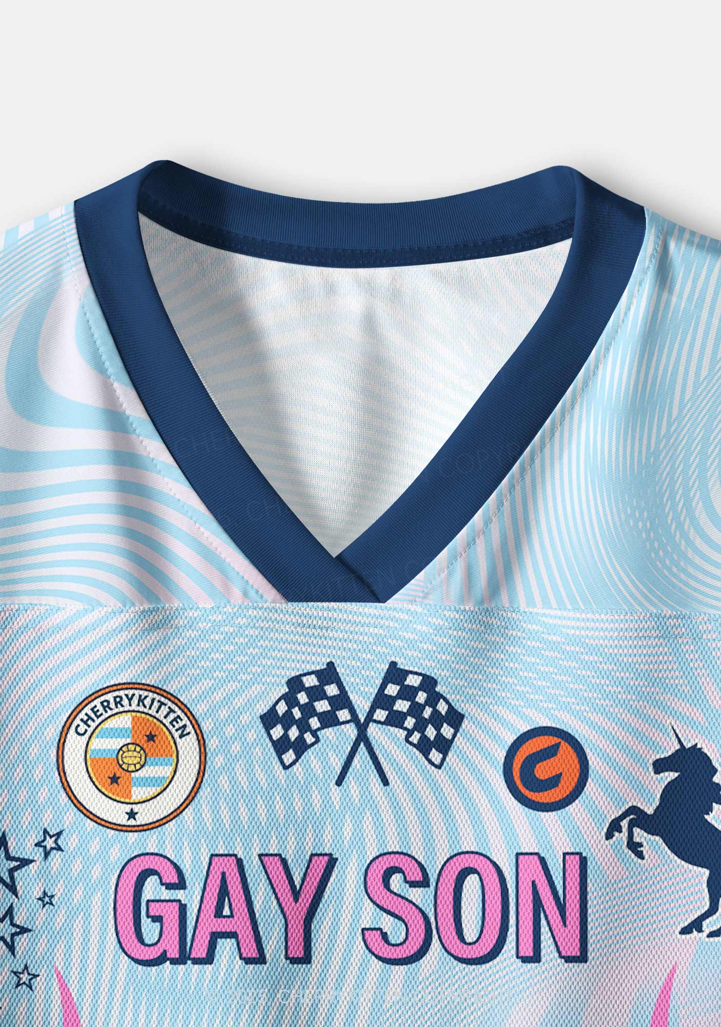 Custom Gay Son Pride Y2K Crop Sport Jersey Shirts Cherrykitten - Image 3