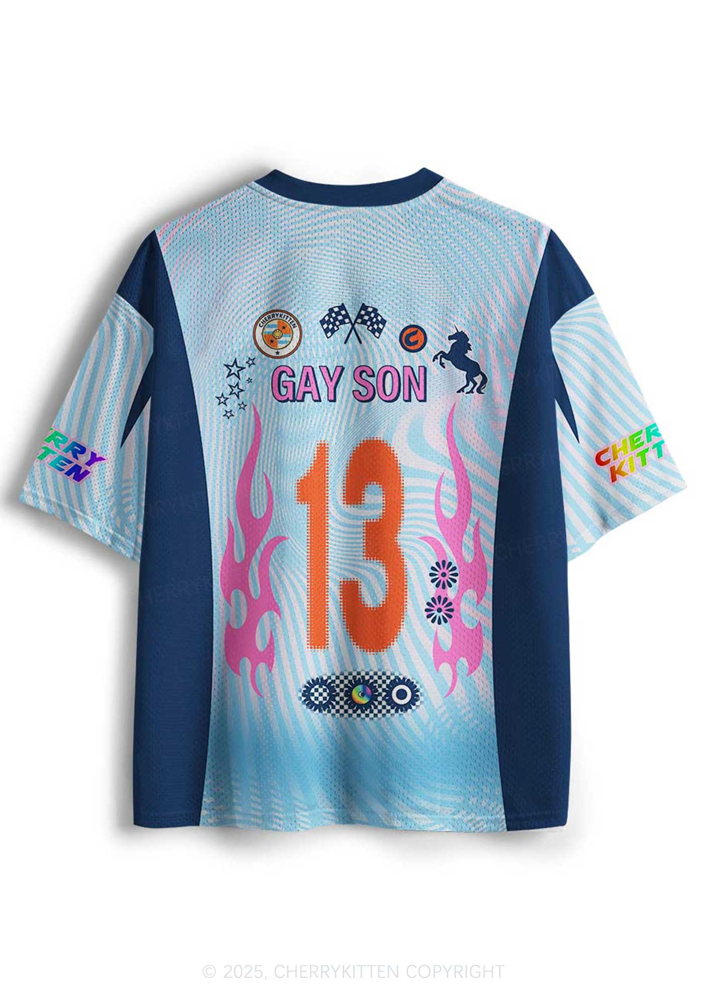 Custom Gay Son Pride Y2K Sport Jersey Shirts Cherrykitten - Image 2
