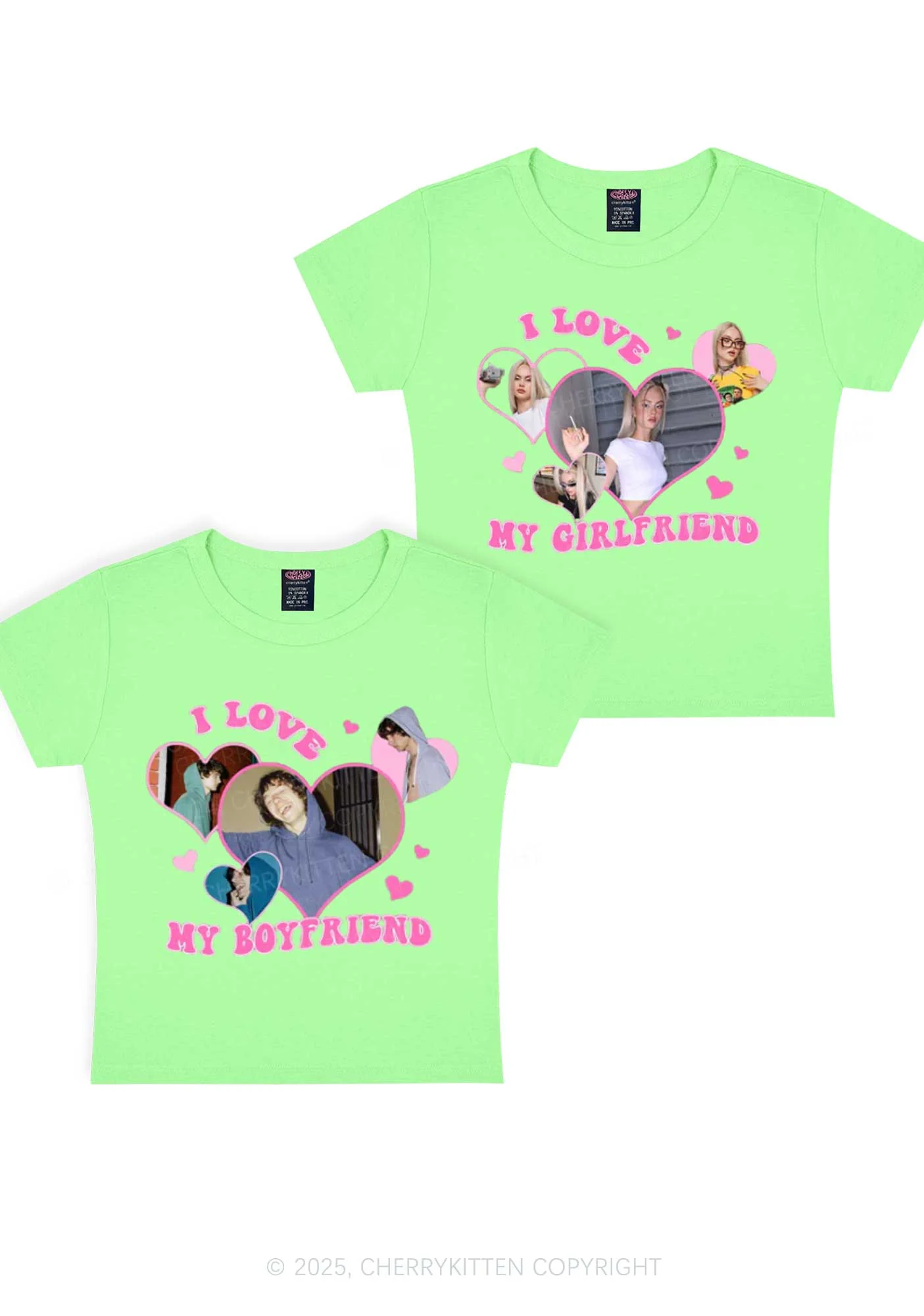 Custom GF BF Photo Y2K Valentine's Day Baby Tee Cherrykitten - Image 11