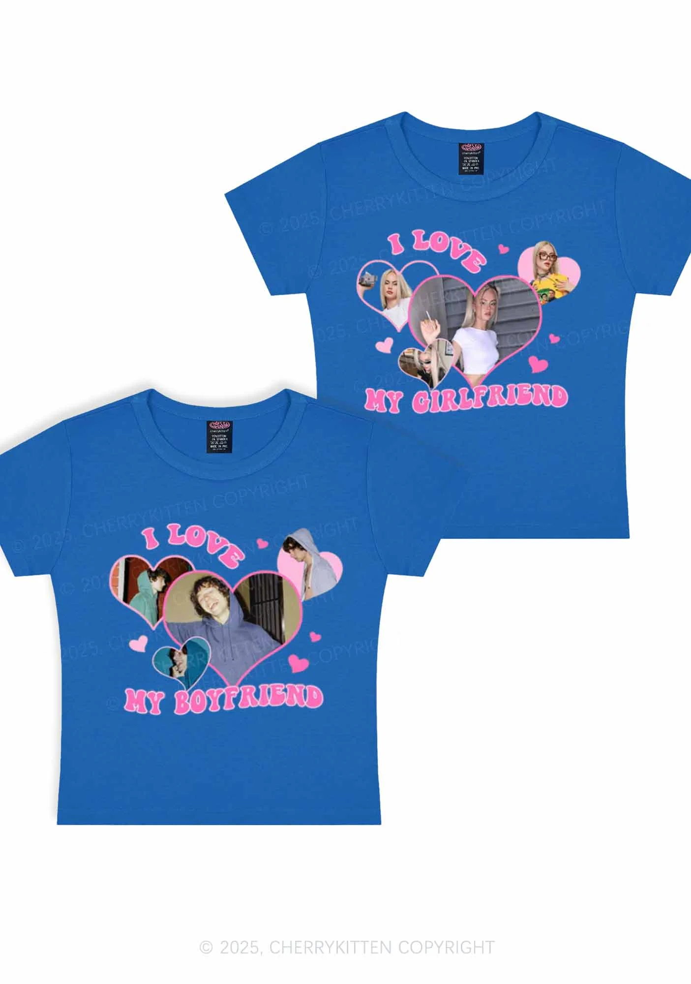 Custom GF BF Photo Y2K Valentine's Day Baby Tee Cherrykitten - Image 8