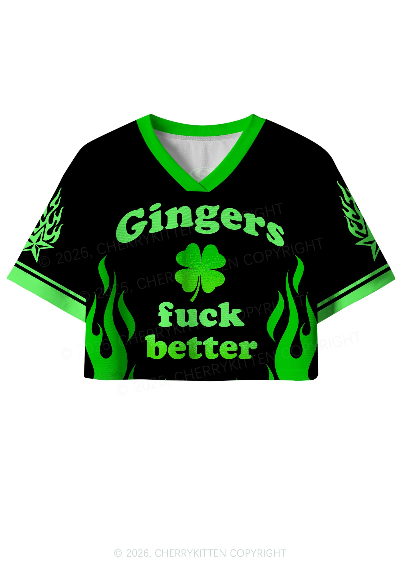 Custom Gingers Fxxk Better St Patricks Y2K Crop Sport Jersey Shirts Cherrykitten - Image 3