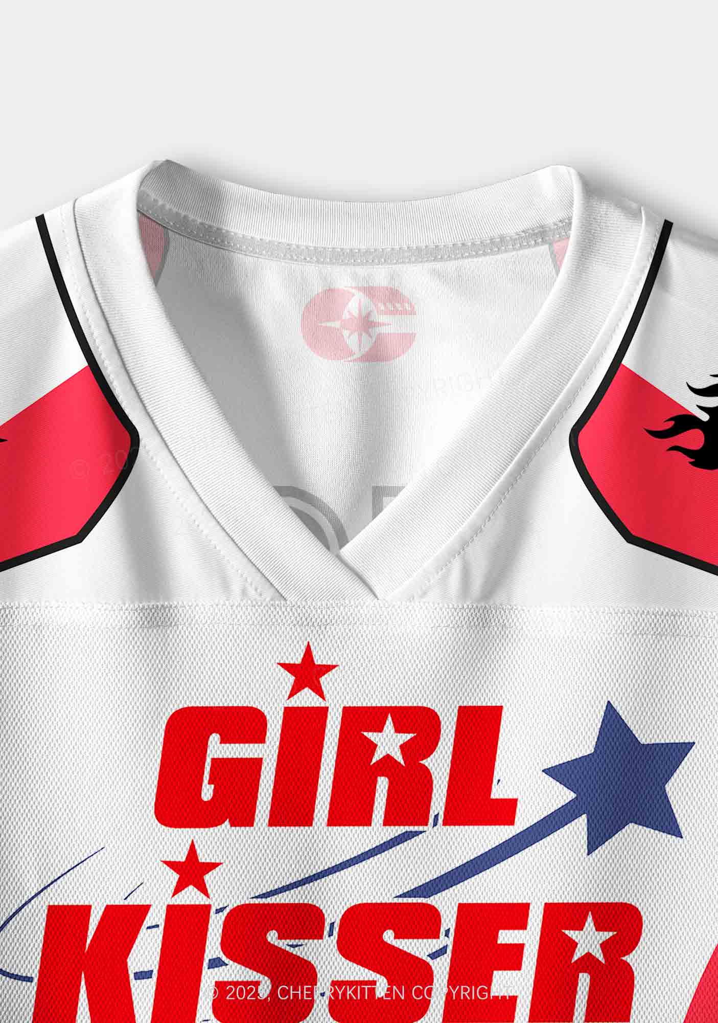 Custom Girl Kisser Pride Y2K Crop Sport Jersey Shirts Cherrykitten - Image 4