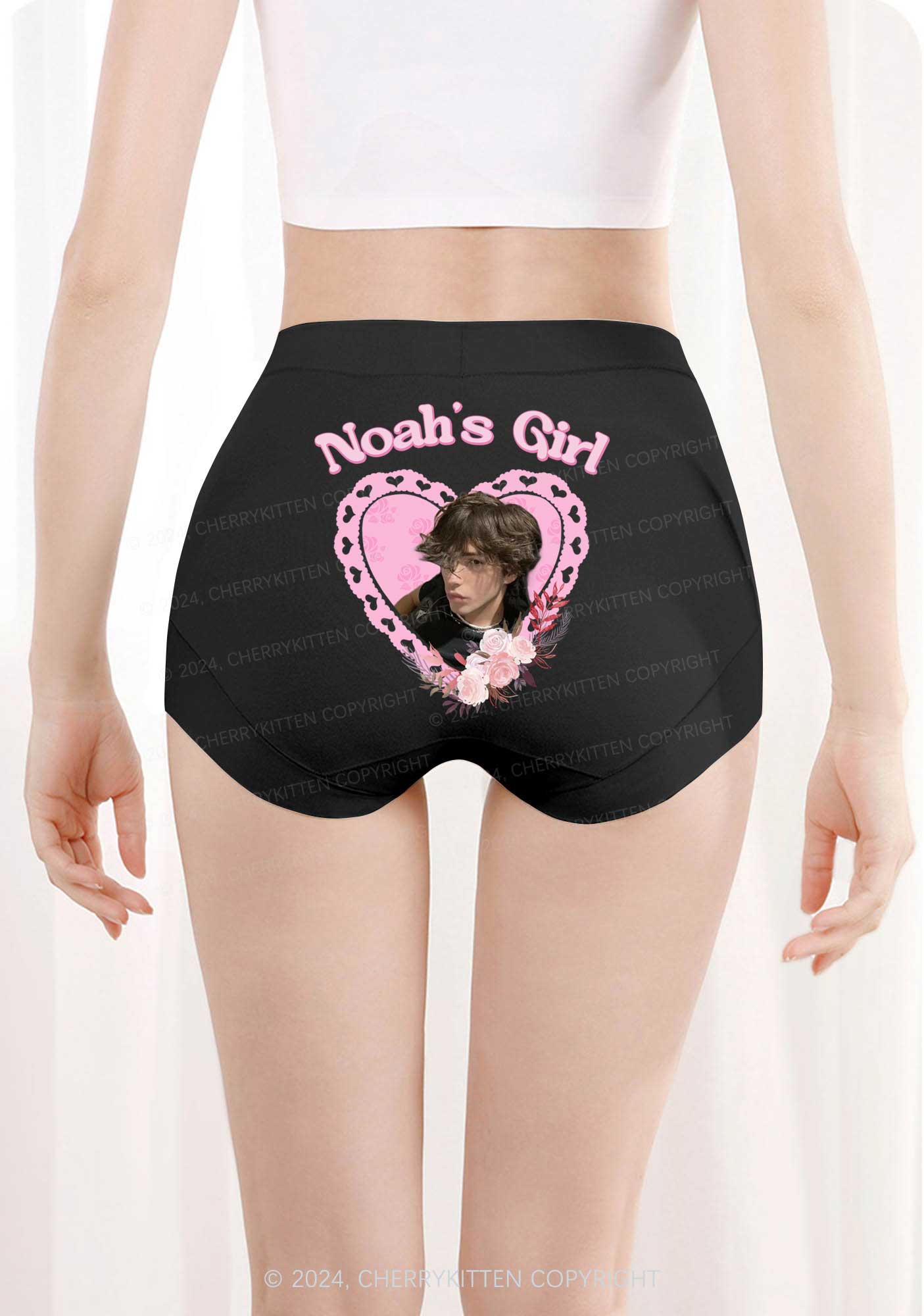 Custom Girl&Photo Y2K Mid Rise Waist Boyshort Cherrykitten - Image 2