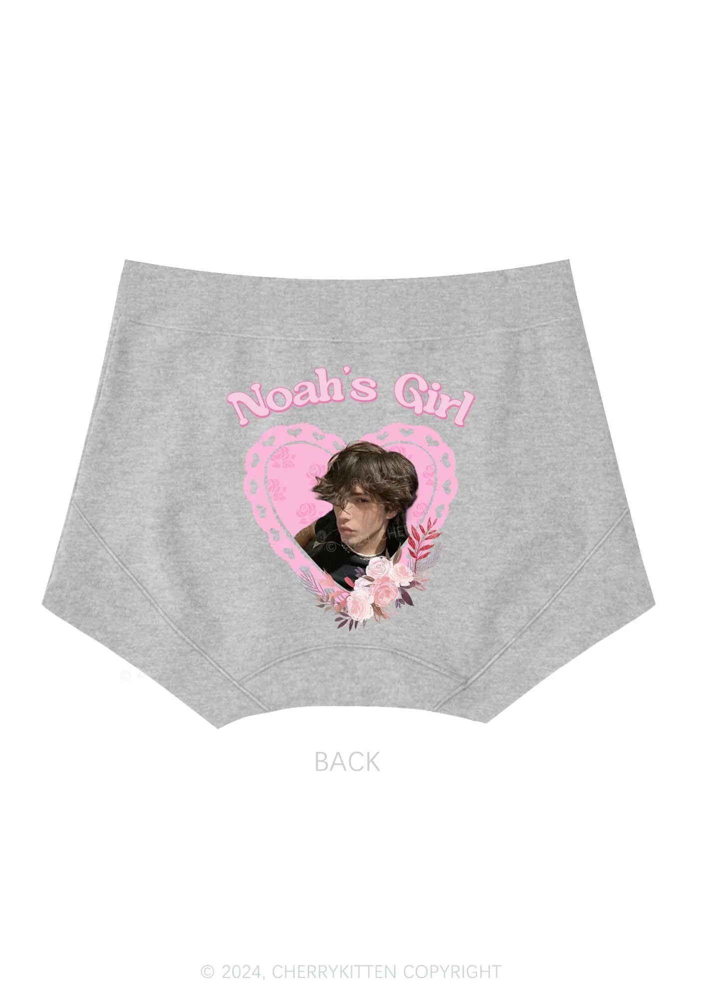 Custom Girl&Photo Y2K Mid Rise Waist Boyshort Cherrykitten - Image 3