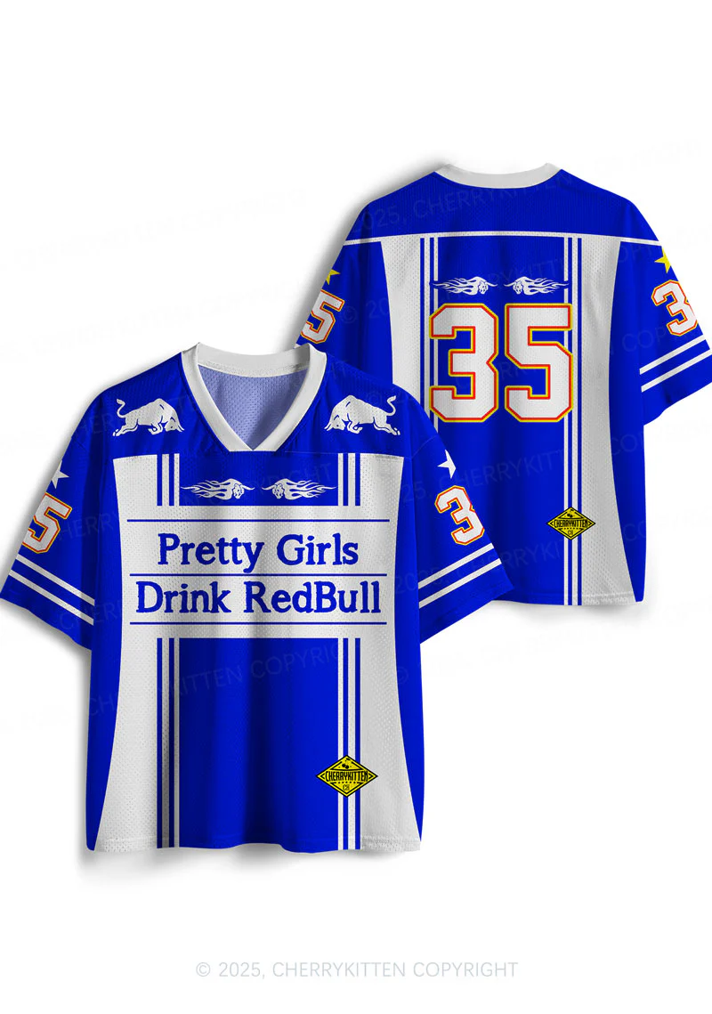Custom Girls Drink Red Y2K Sport Jersey Shirts Cherrykitten - Image 3