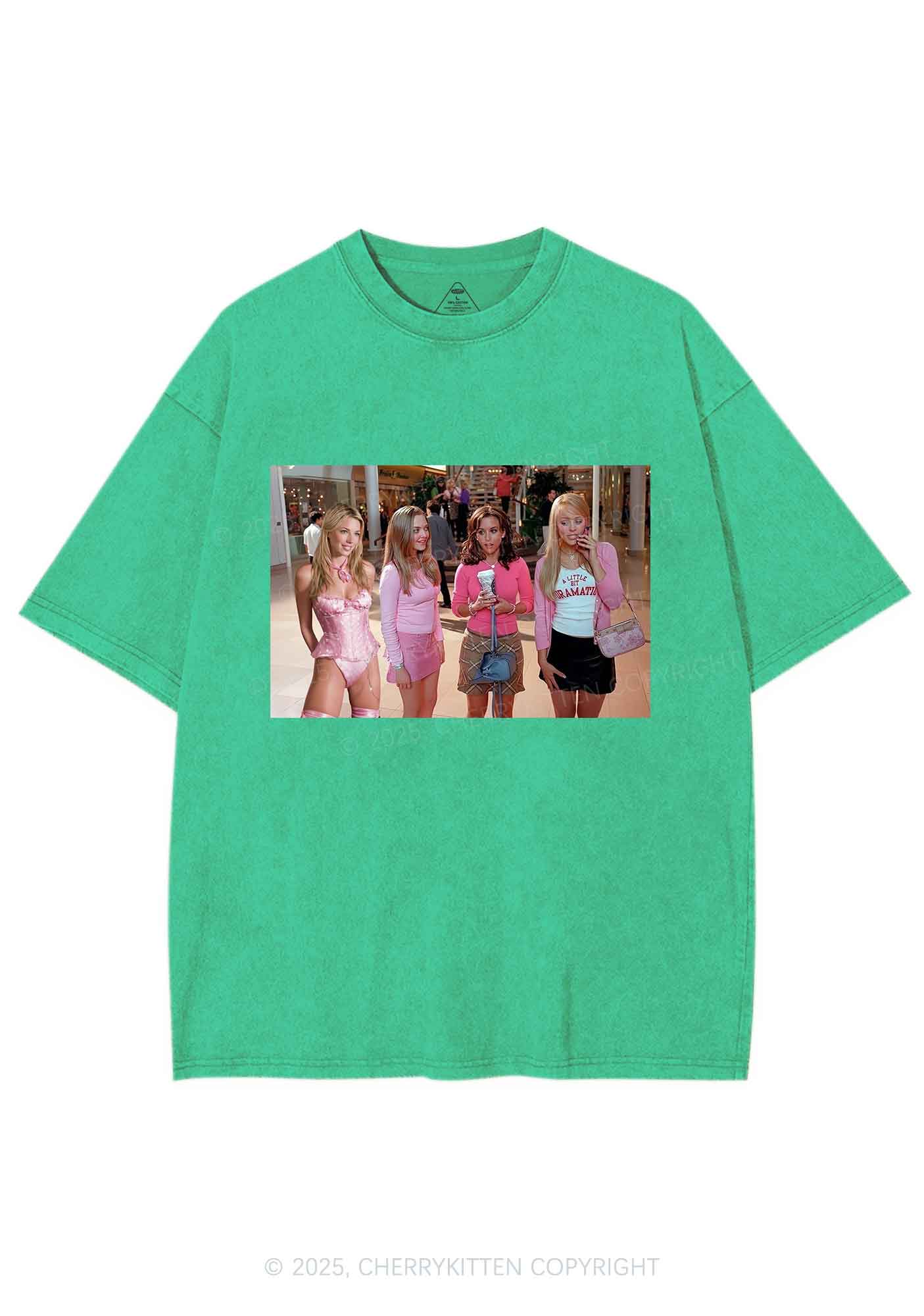 Custom Girls Movie Y2K Shirts Washed Tee Cherrykitten - Image 7