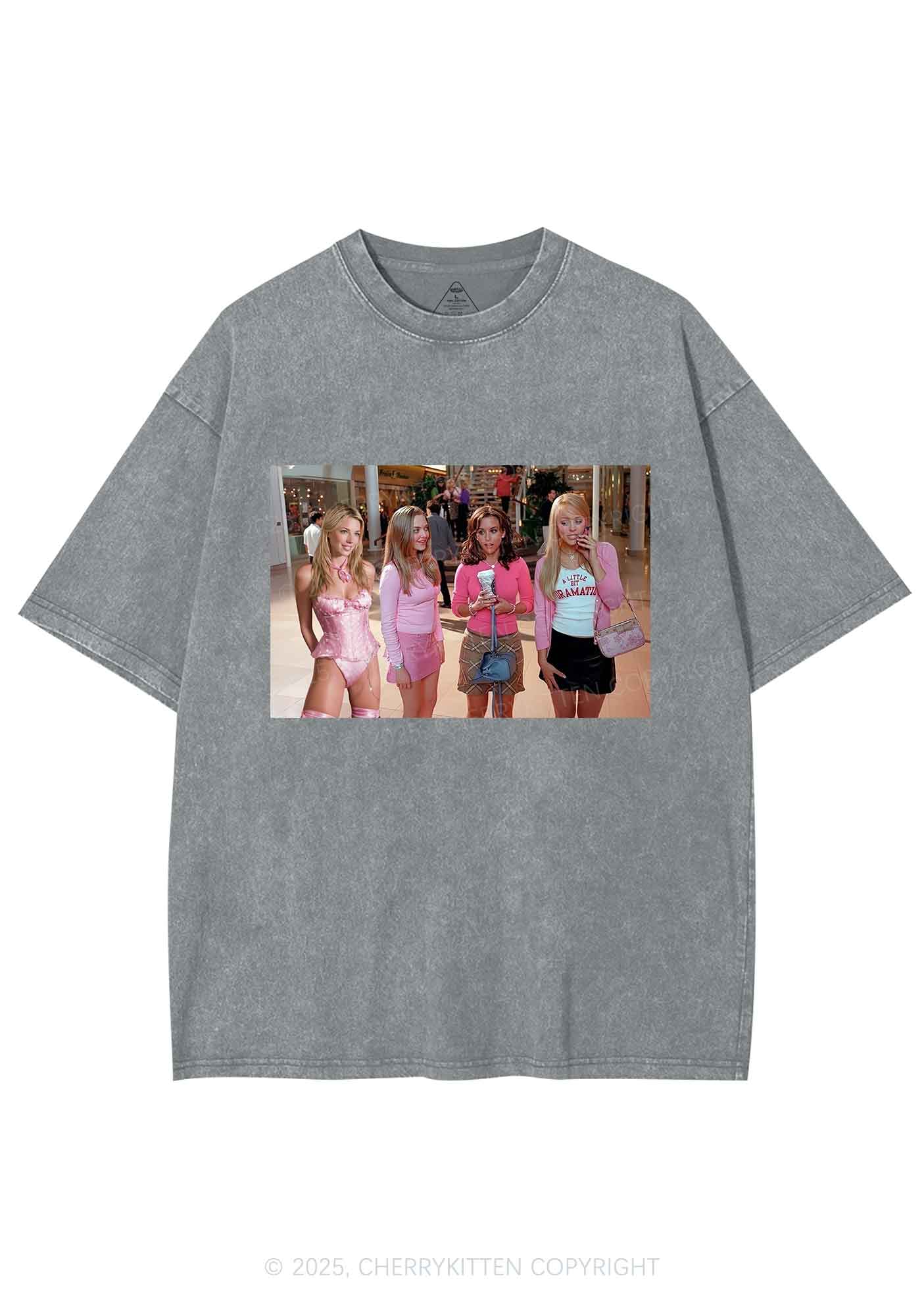 Custom Girls Movie Y2K Shirts Washed Tee Cherrykitten - Image 8