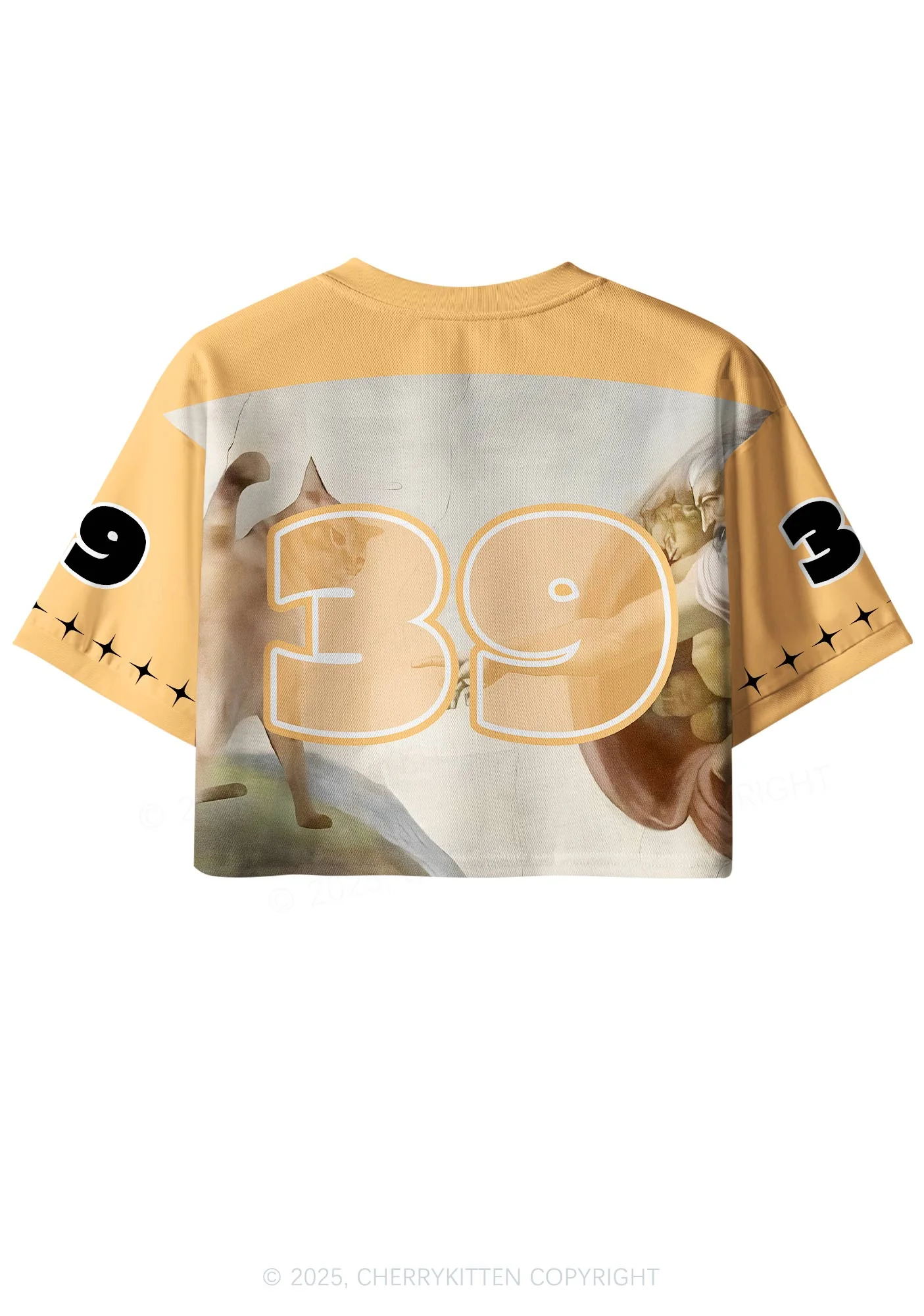 Custom God Give Cat Y2K Crop Sport Jersey Shirts Cherrykitten - Image 2
