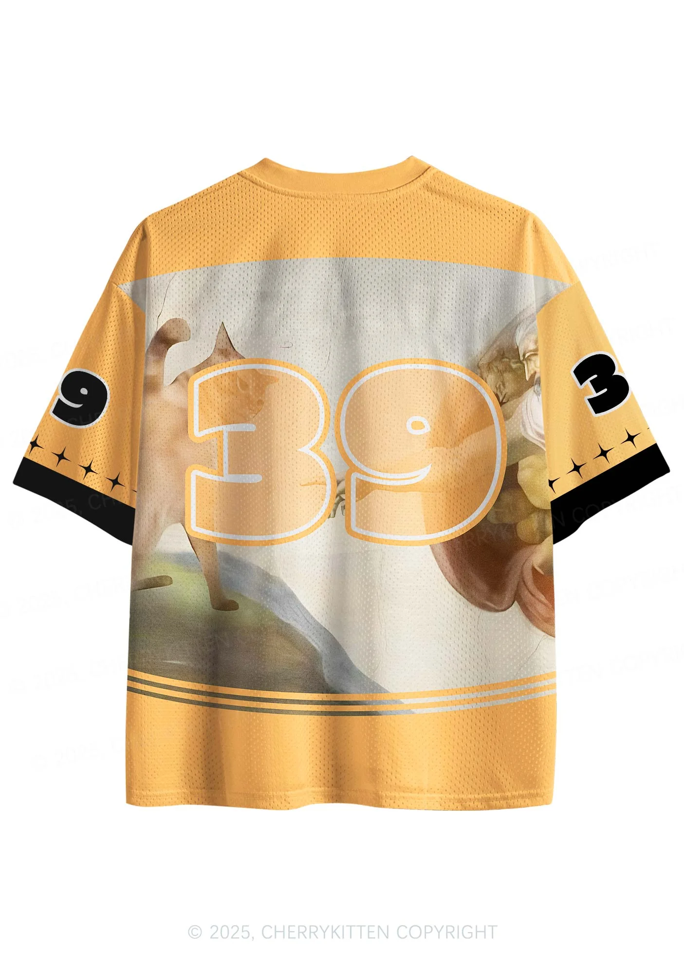 Custom God Give Cat Y2K Sport Jersey Shirts Cherrykitten - Image 2