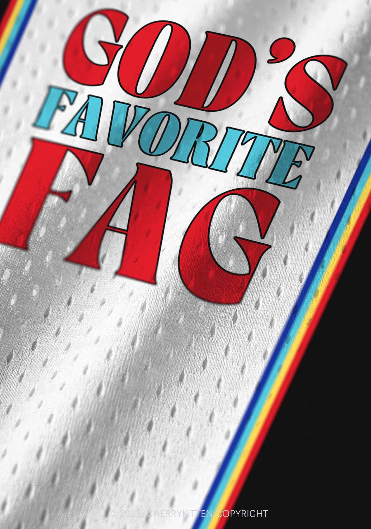 Custom Gods Favorite Fag Pride Y2K Sport Jersey Tank Cherrykitten - Image 5