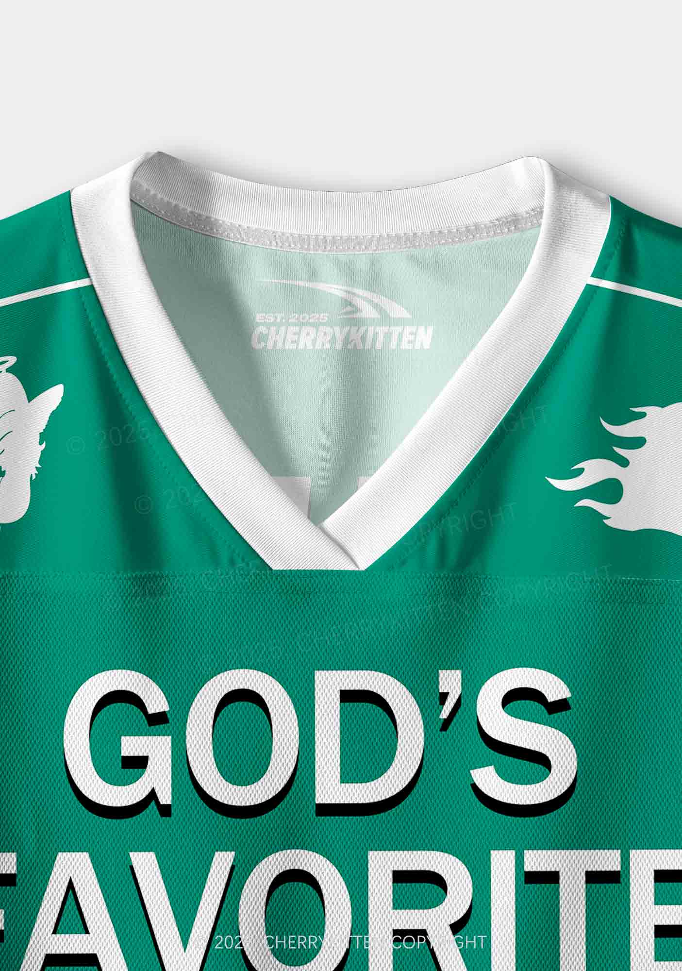 Custom Gods Favorite Ginger Y2K Crop Sport Jersey Shirts Cherrykitten - Image 4