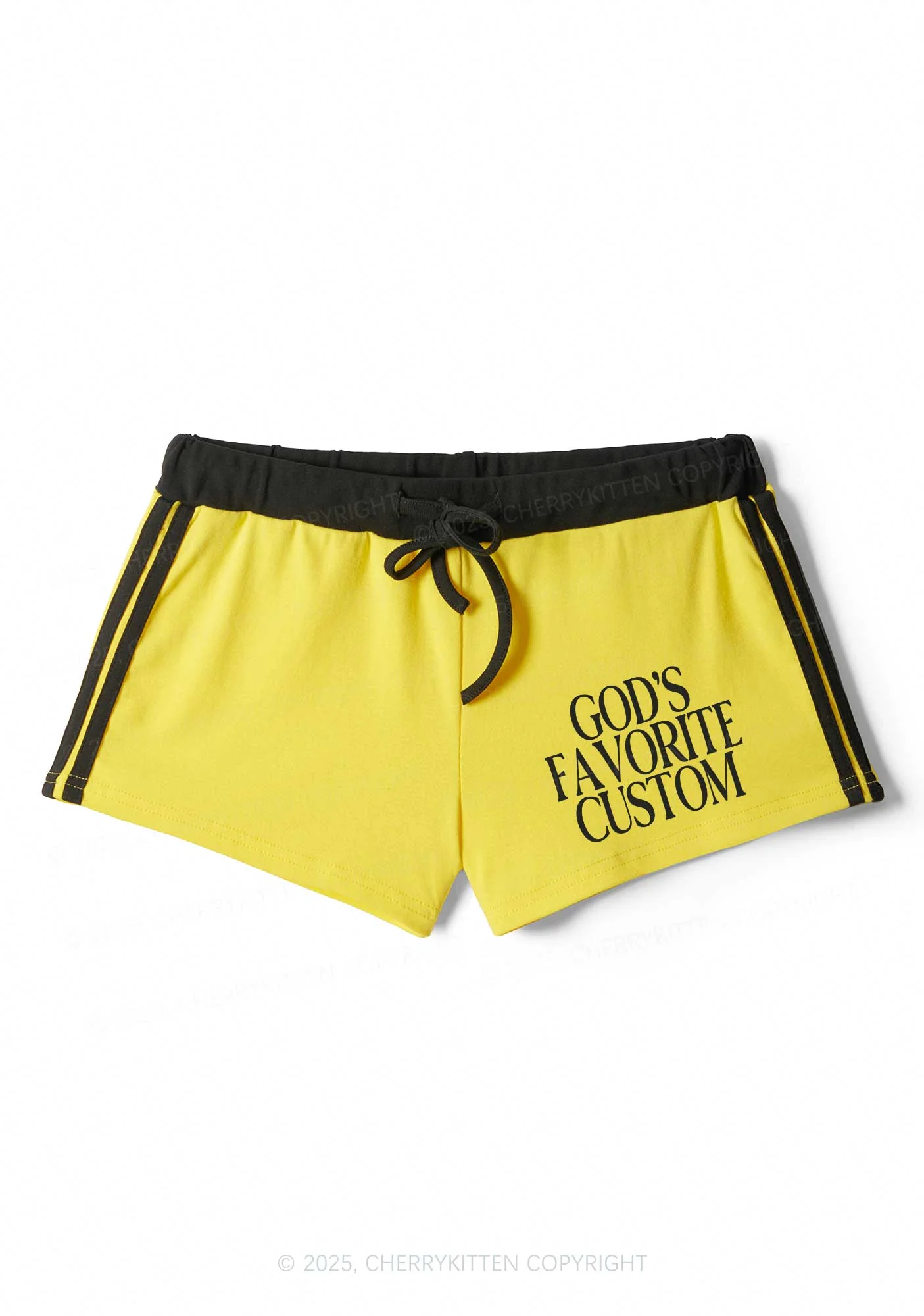 Custom Gods Favorite Y2K Drawstring Mini Shorts Cherrykitten - Image 4
