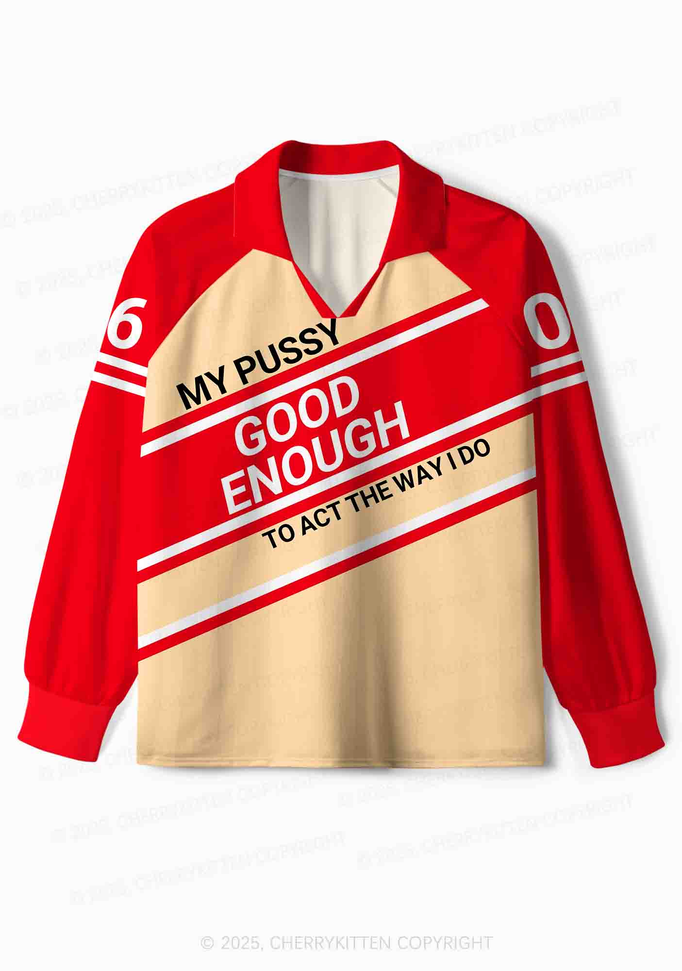 Custom Good Enough To Act Y2K Sport Long Sleeve Jersey Shirts Cherrykitten - Image 2