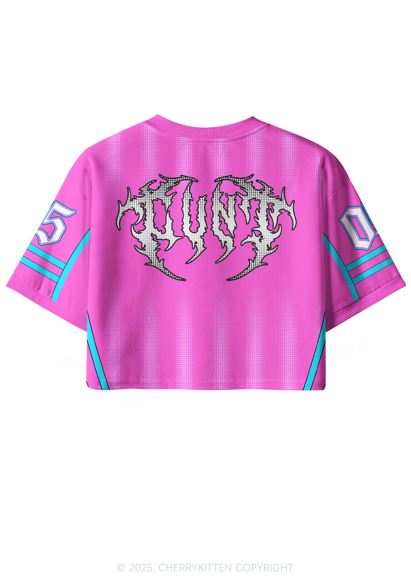 Custom Goth Pink Cxxt Y2K Crop Sport Jersey Shirts Cherrykitten - Image 2
