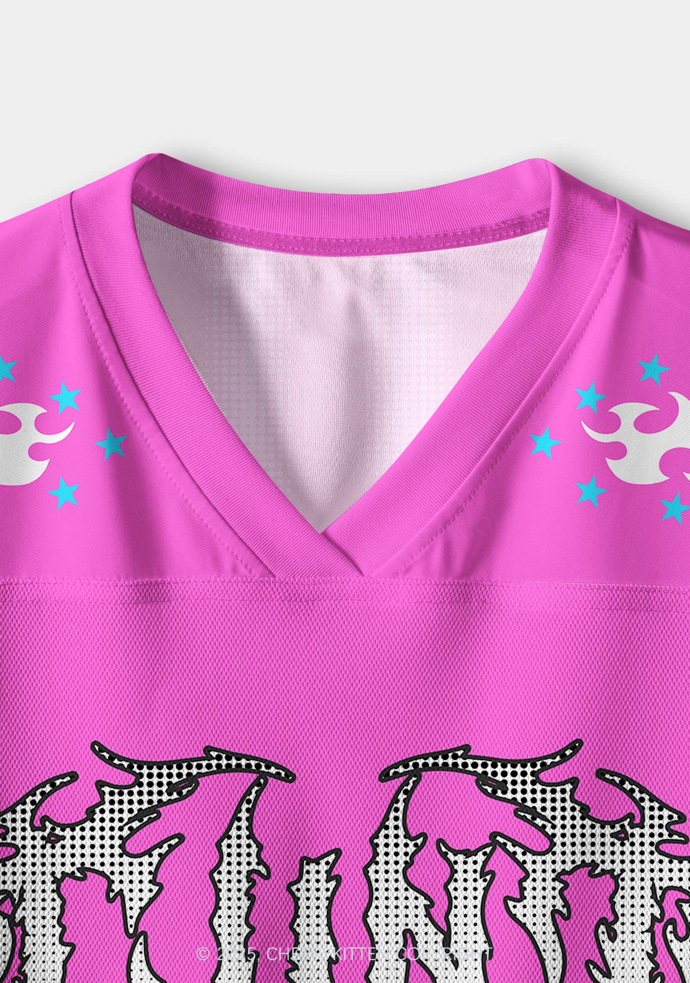 Custom Goth Pink Cxxt Y2K Crop Sport Jersey Shirts Cherrykitten - Image 4