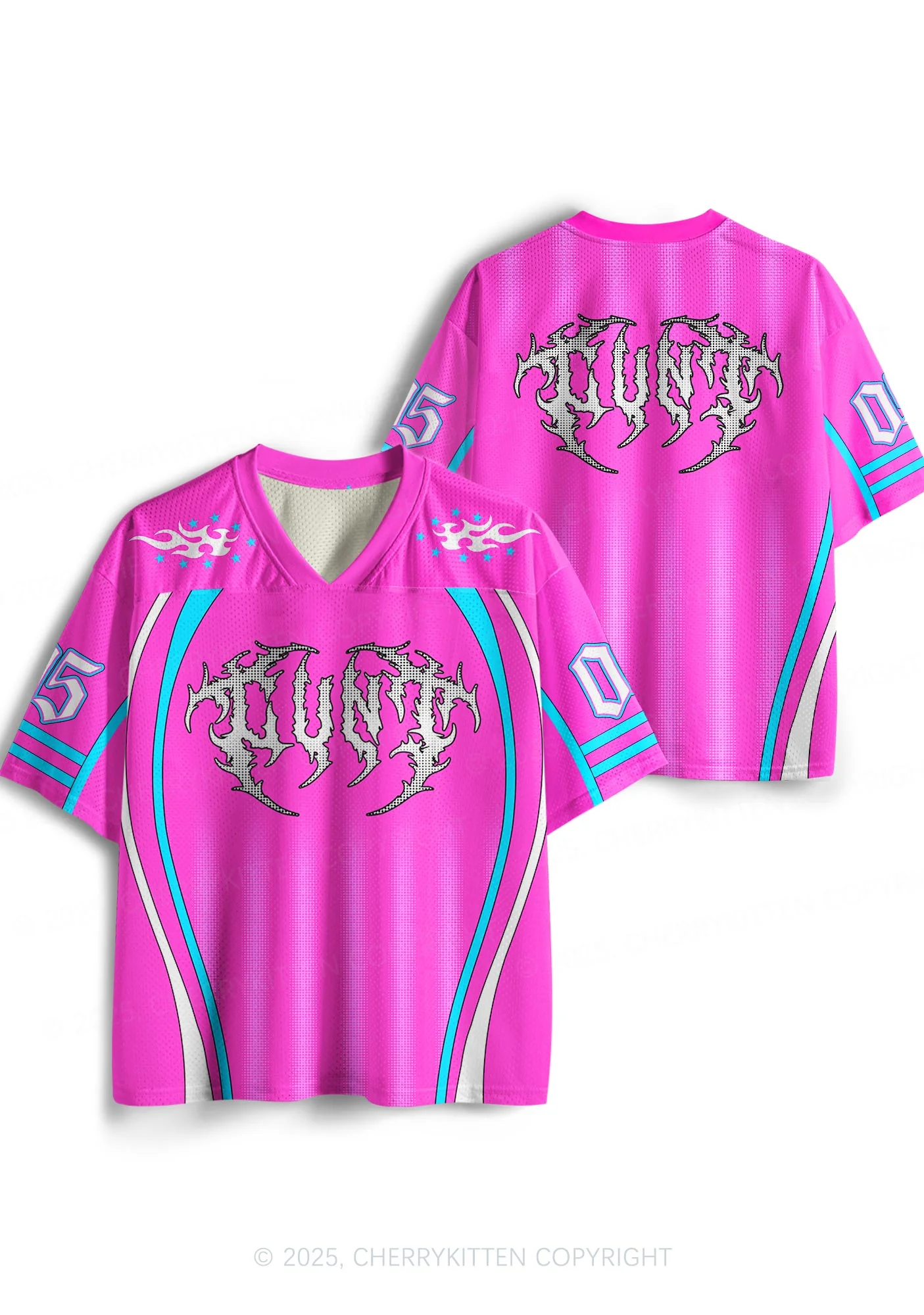 Custom Goth Pink Cxxt Y2K Sport Jersey Shirts Cherrykitten - Image 3