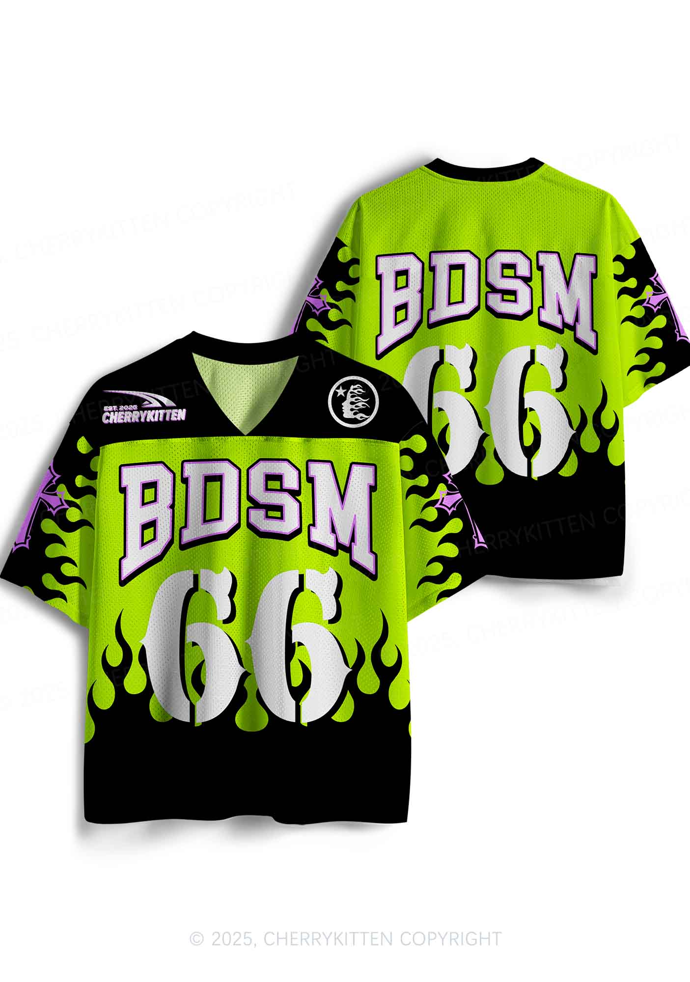 Custom Green BDSM Y2K Sport Jersey Shirts Cherrykitten - Image 3