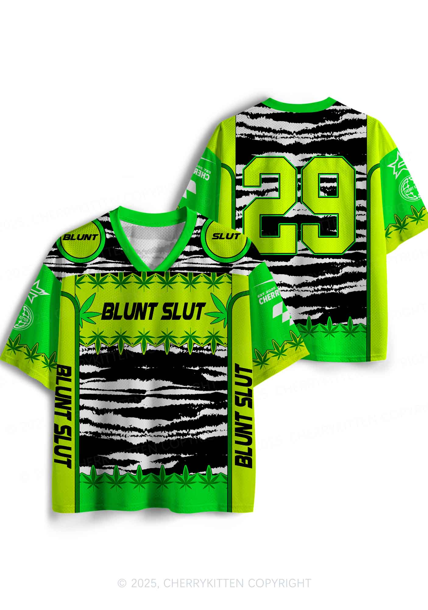 Custom Green Blunt Slxt Y2K Sport Jersey Shirts Cherrykitten - Image 3