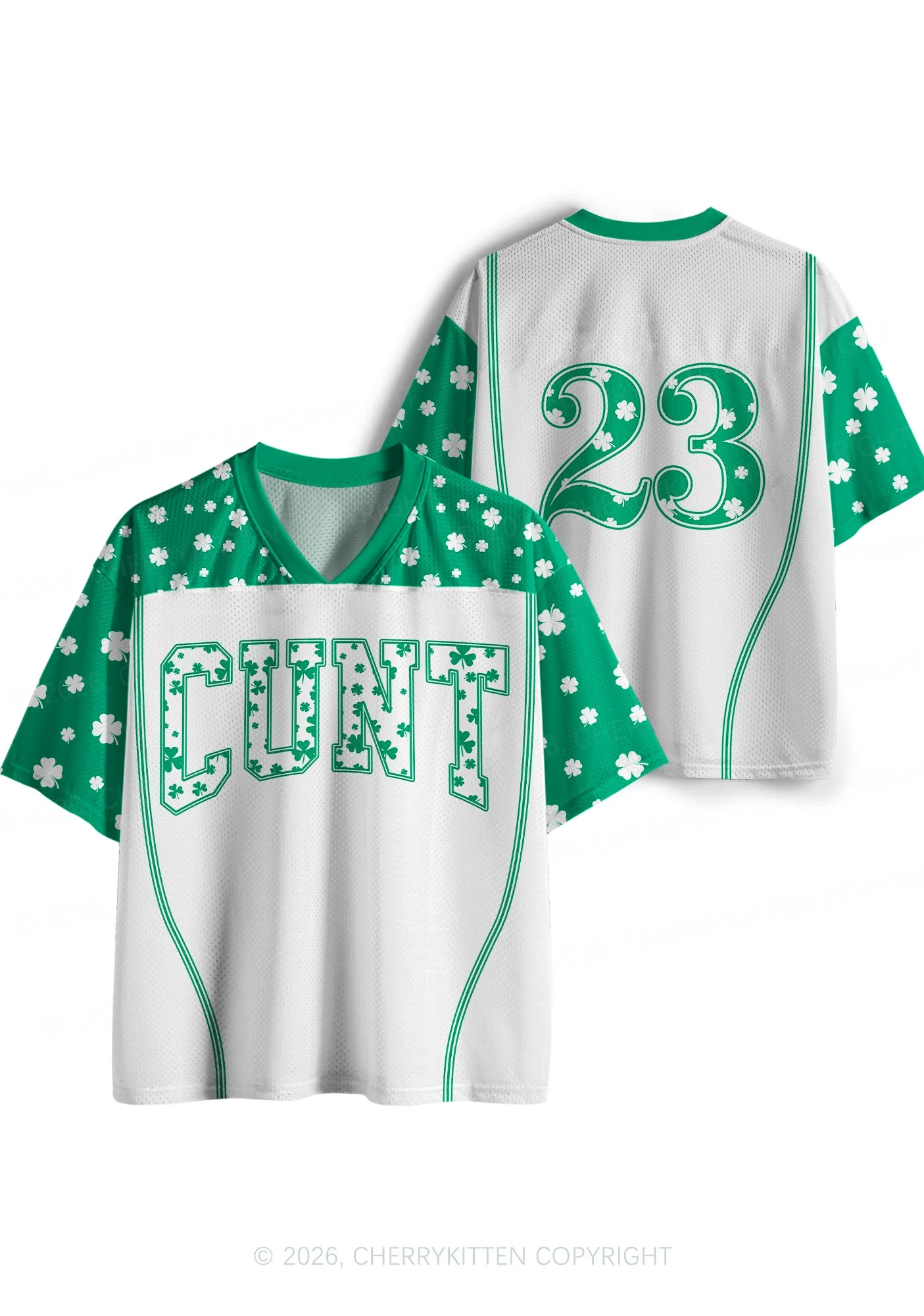 Custom Green Cxxt St Patricks Y2K Sport Jersey Shirts Cherrykitten - Image 4