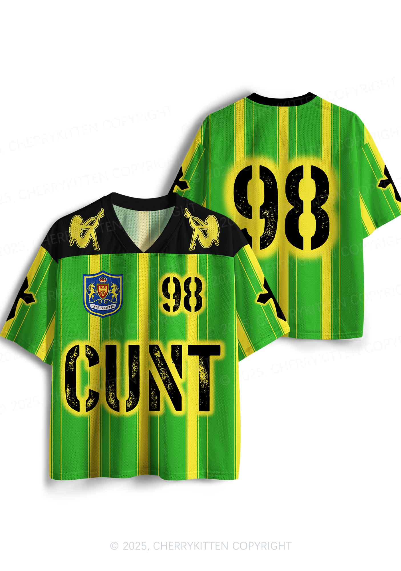 Custom Green Cxxt Y2K Sport Jersey Shirts Cherrykitten - Image 3