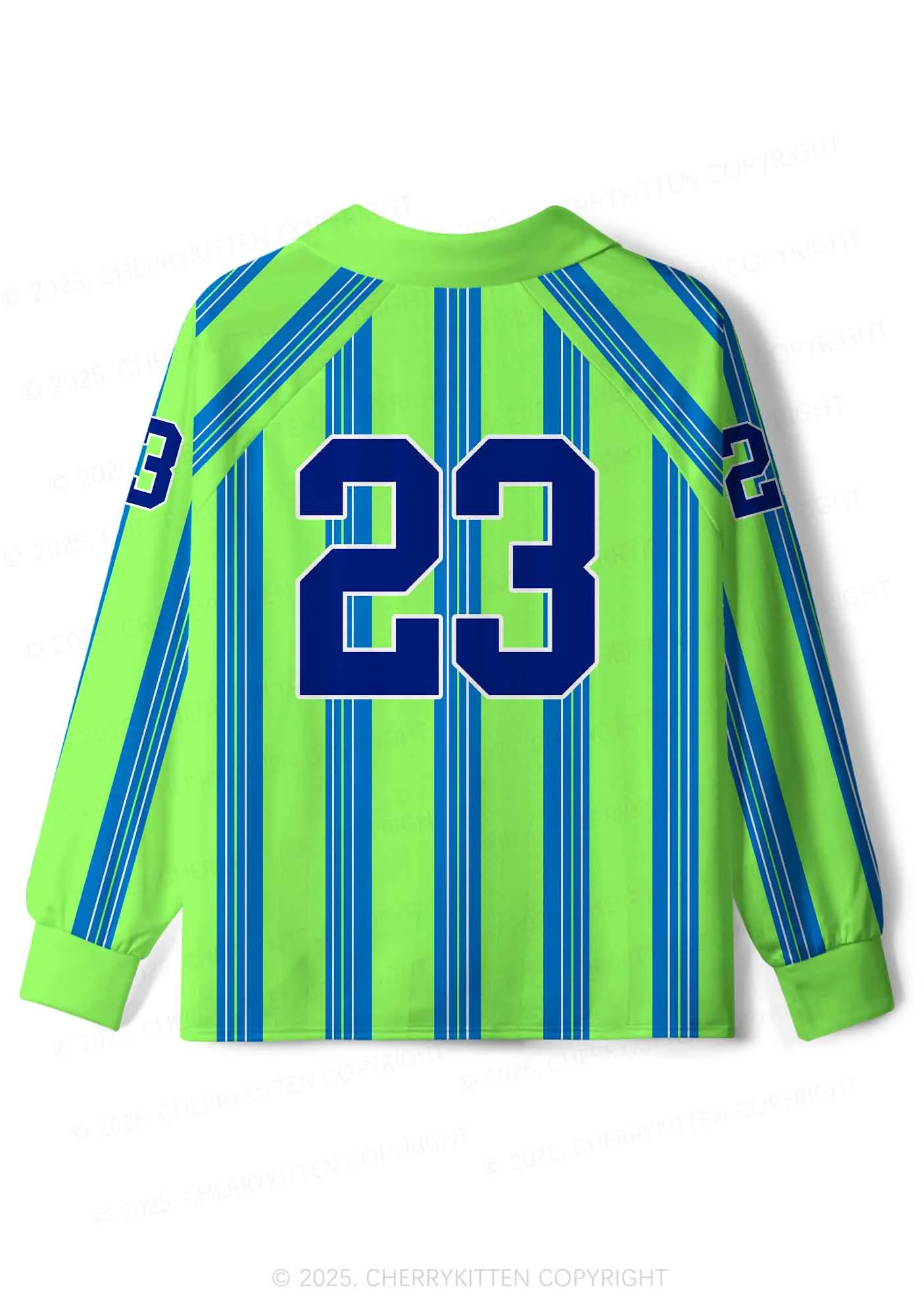 Custom Green DYKE Pride Y2K Sport Long Sleeve Jersey Shirts Cherrykitten - Image 2