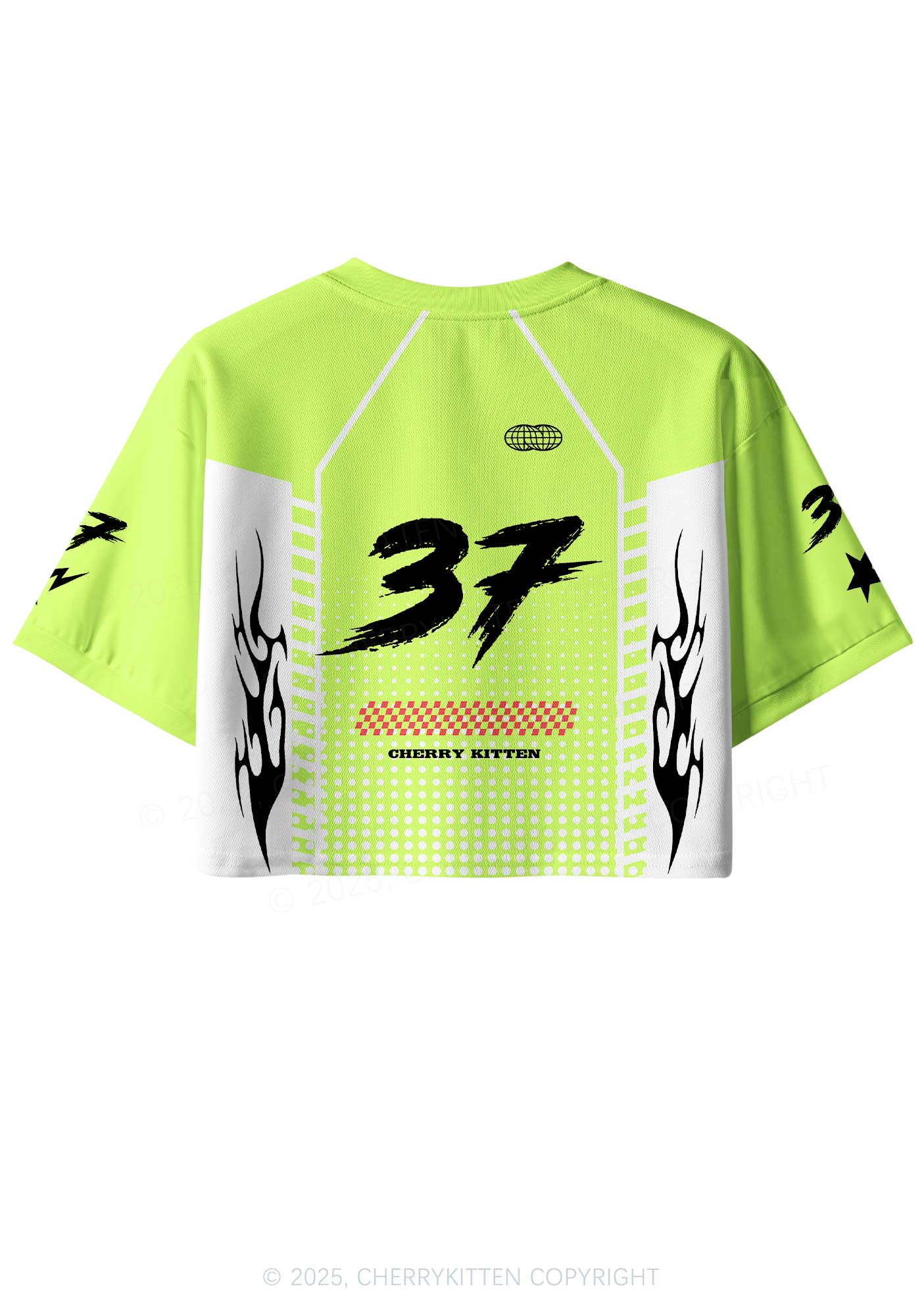 Custom Green Gods Favorite Fag Pride Y2K Crop Sport Jersey Shirts Cherrykitten - Image 2