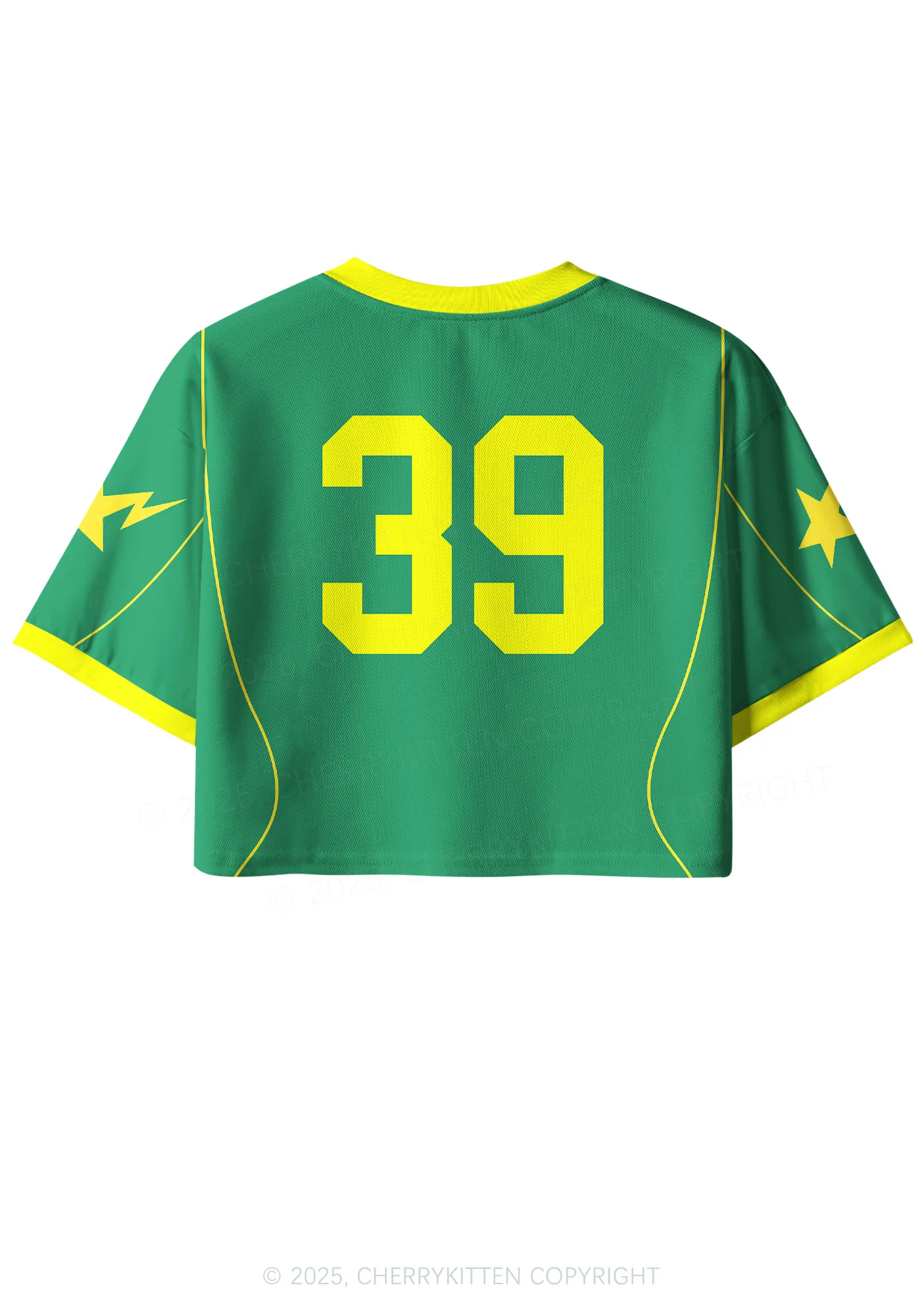 Custom Green May Be Handful Y2K Crop Sport Jersey Shirts Cherrykitten - Image 2