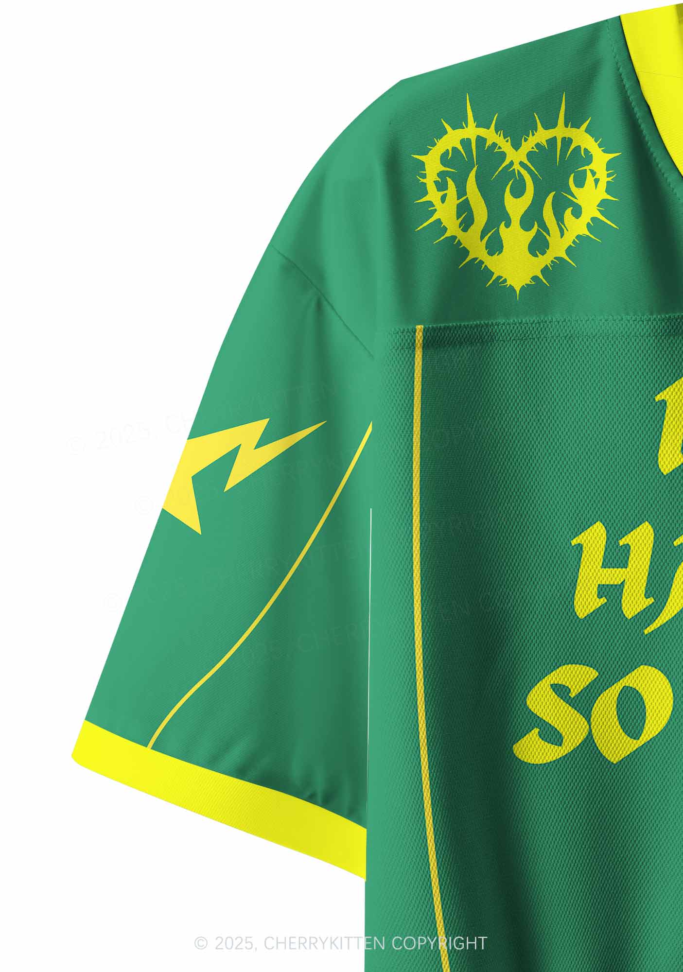 Custom Green May Be Handful Y2K Crop Sport Jersey Shirts Cherrykitten - Image 6