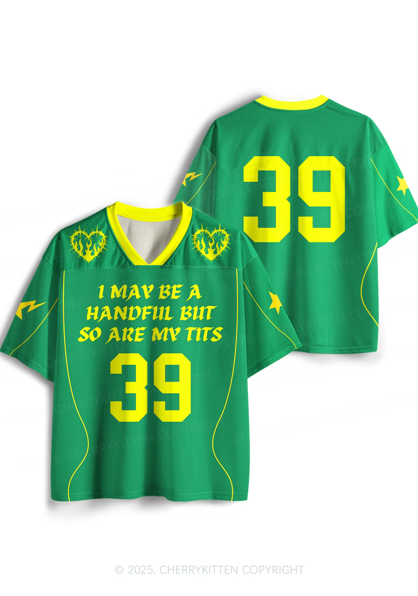 Custom Green May Be Handful Y2K Sport Jersey Shirts Cherrykitten - Image 3