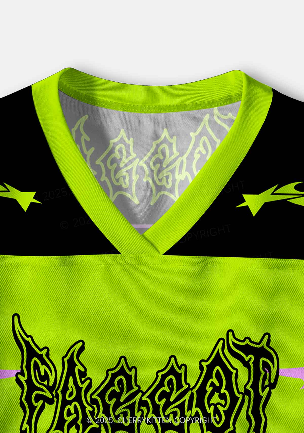Custom Green Punk Faggot Pride Y2K Crop Sport Jersey Shirts Cherrykitten - Image 3