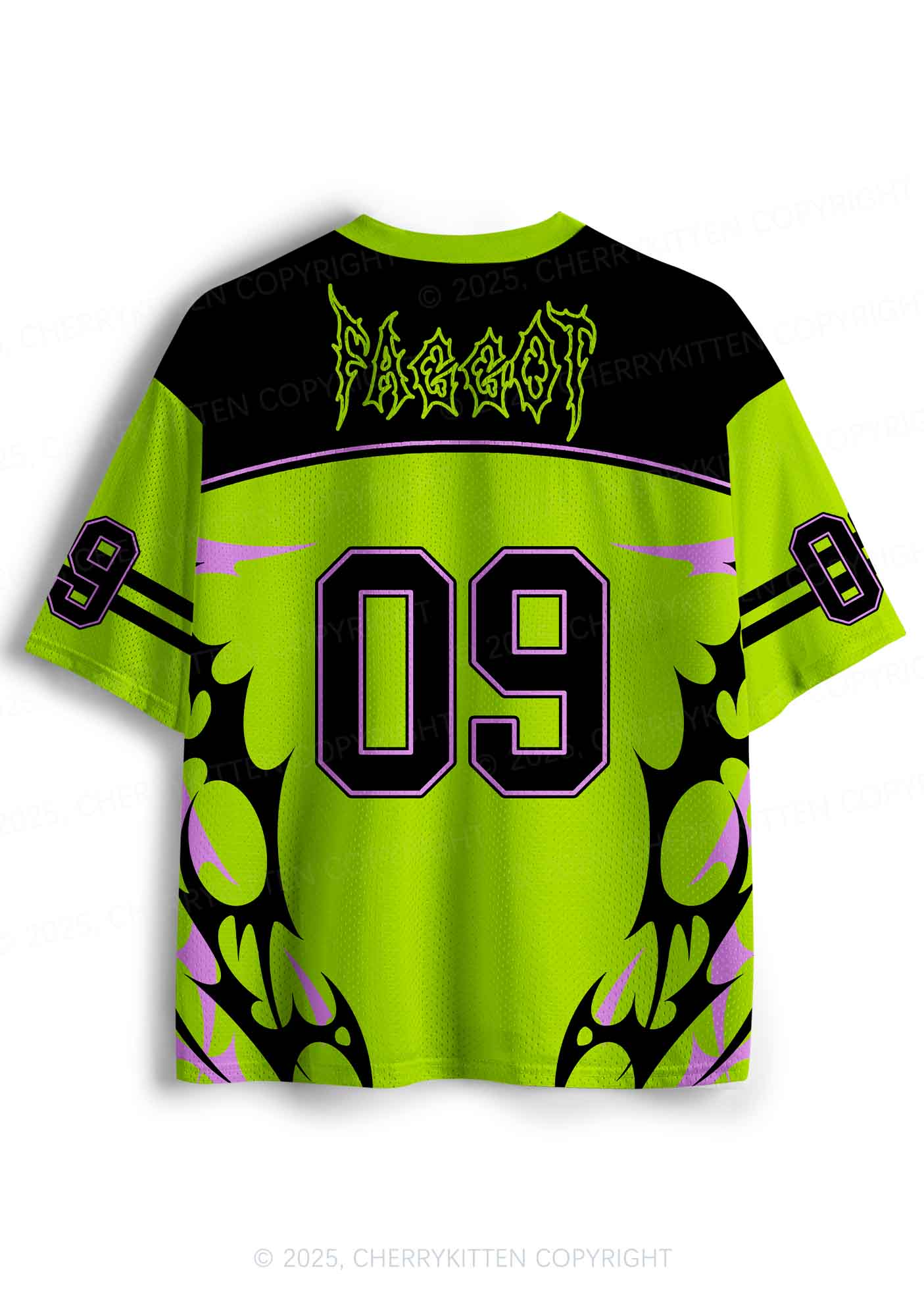Custom Green Punk Faggot Pride Y2K Sport Jersey Shirts Cherrykitten - Image 2
