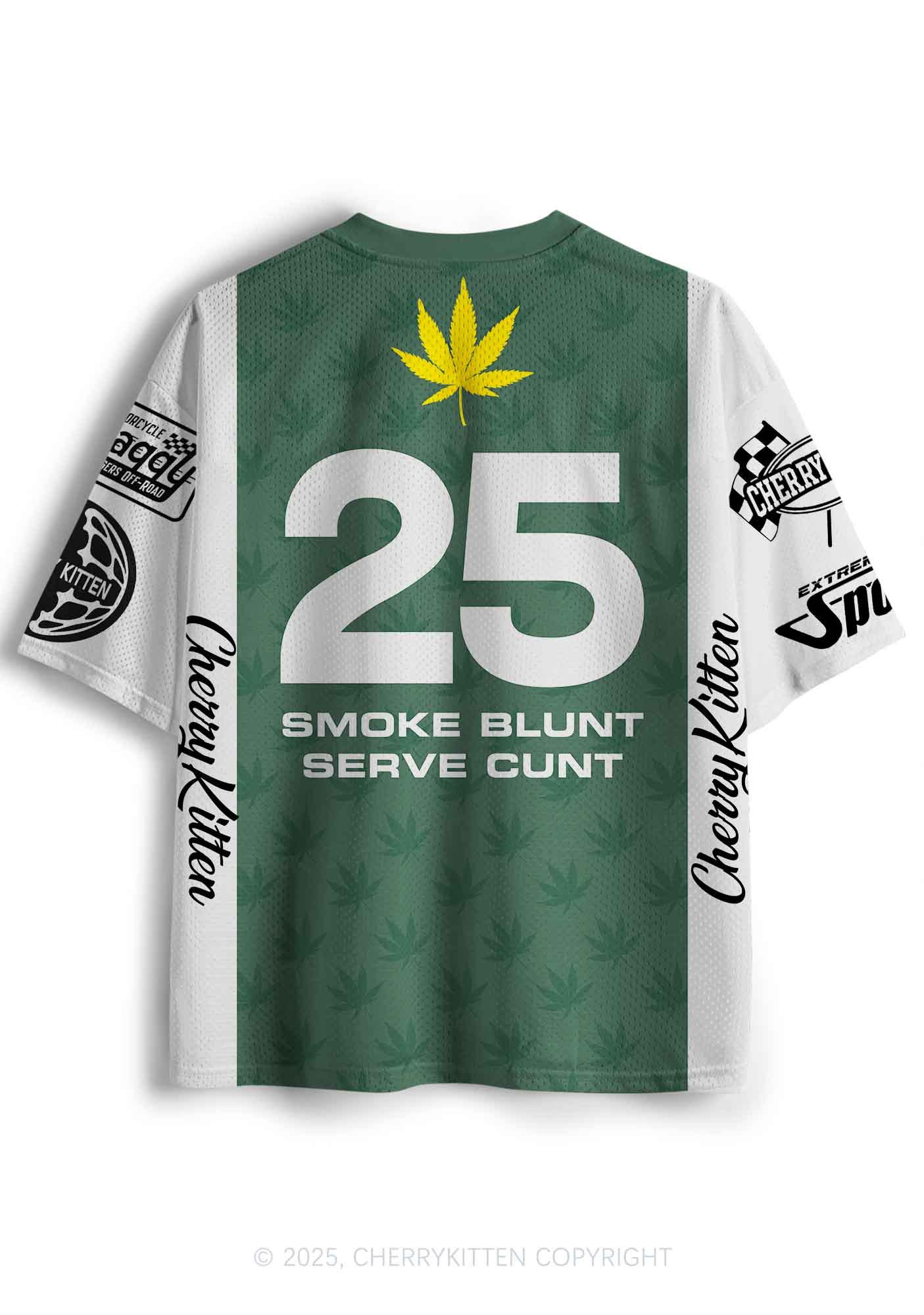 Custom Green Racing Smoke Blunt Y2K Sport Jersey Shirts Cherrykitten - Image 3