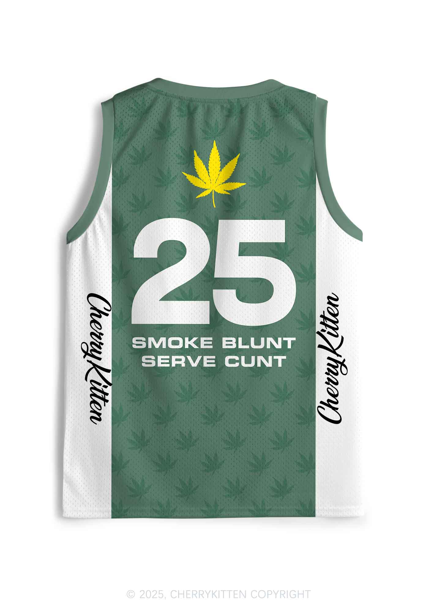 Custom Green Racing Smoke Blunt Y2K Sport Jersey Tank Cherrykitten - Image 3