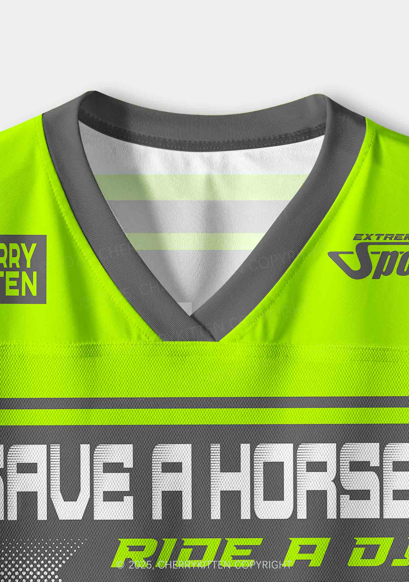 Custom Green Ride A DJ Y2K Crop Sport Jersey Shirts Cherrykitten - Image 4