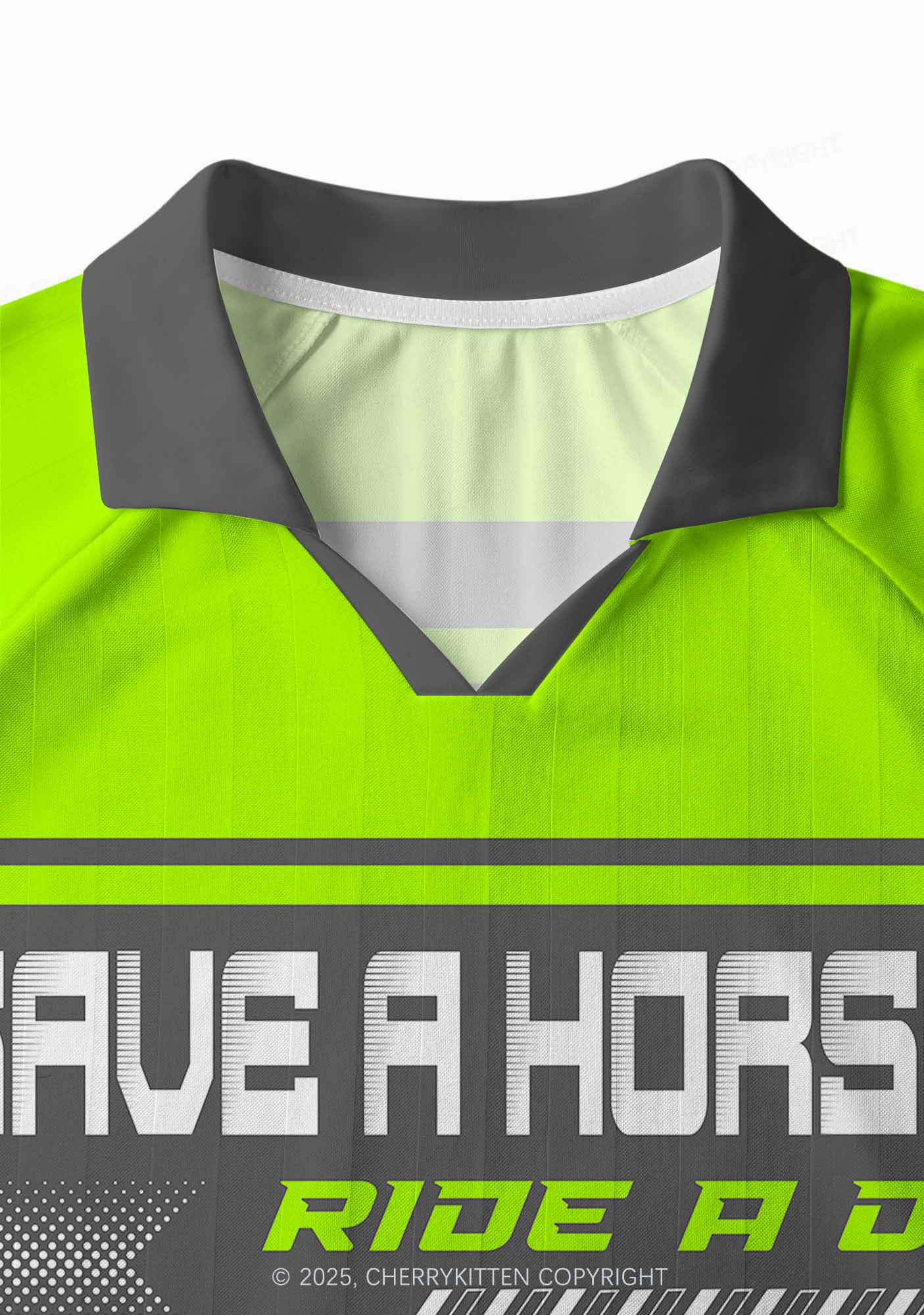 Custom Green Ride A DJ Y2K Sport Long Sleeve Jersey Shirts Cherrykitten - Image 4