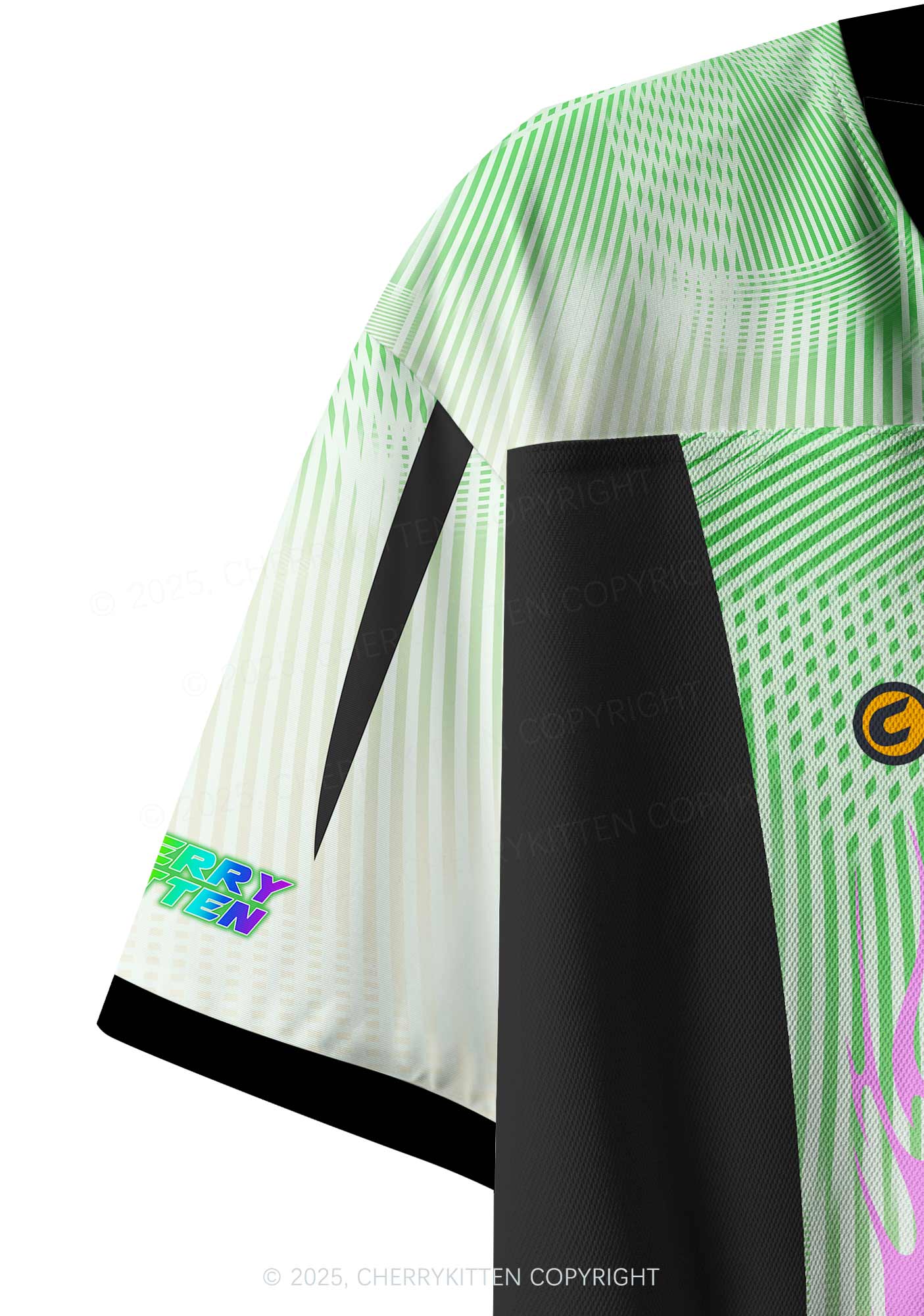 Custom Green Smoke Blunt Y2K Crop Sport Jersey Shirts Cherrykitten - Image 5