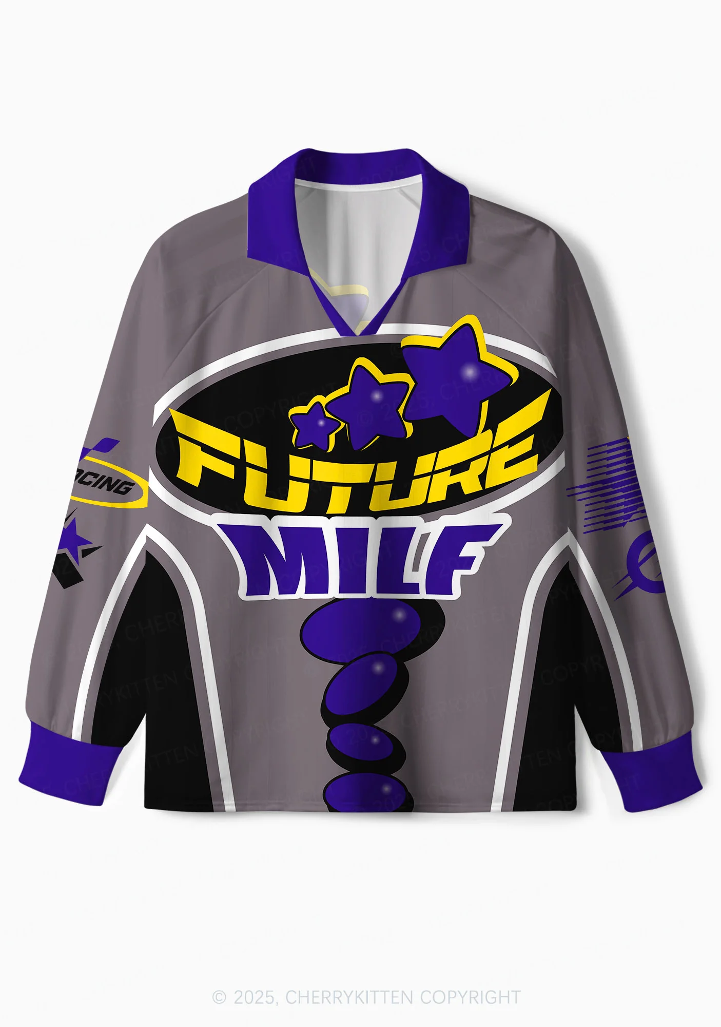 Custom Grey Future Mxxf Y2K Sport Long Sleeve Jersey Shirts Cherrykitten - Image 2
