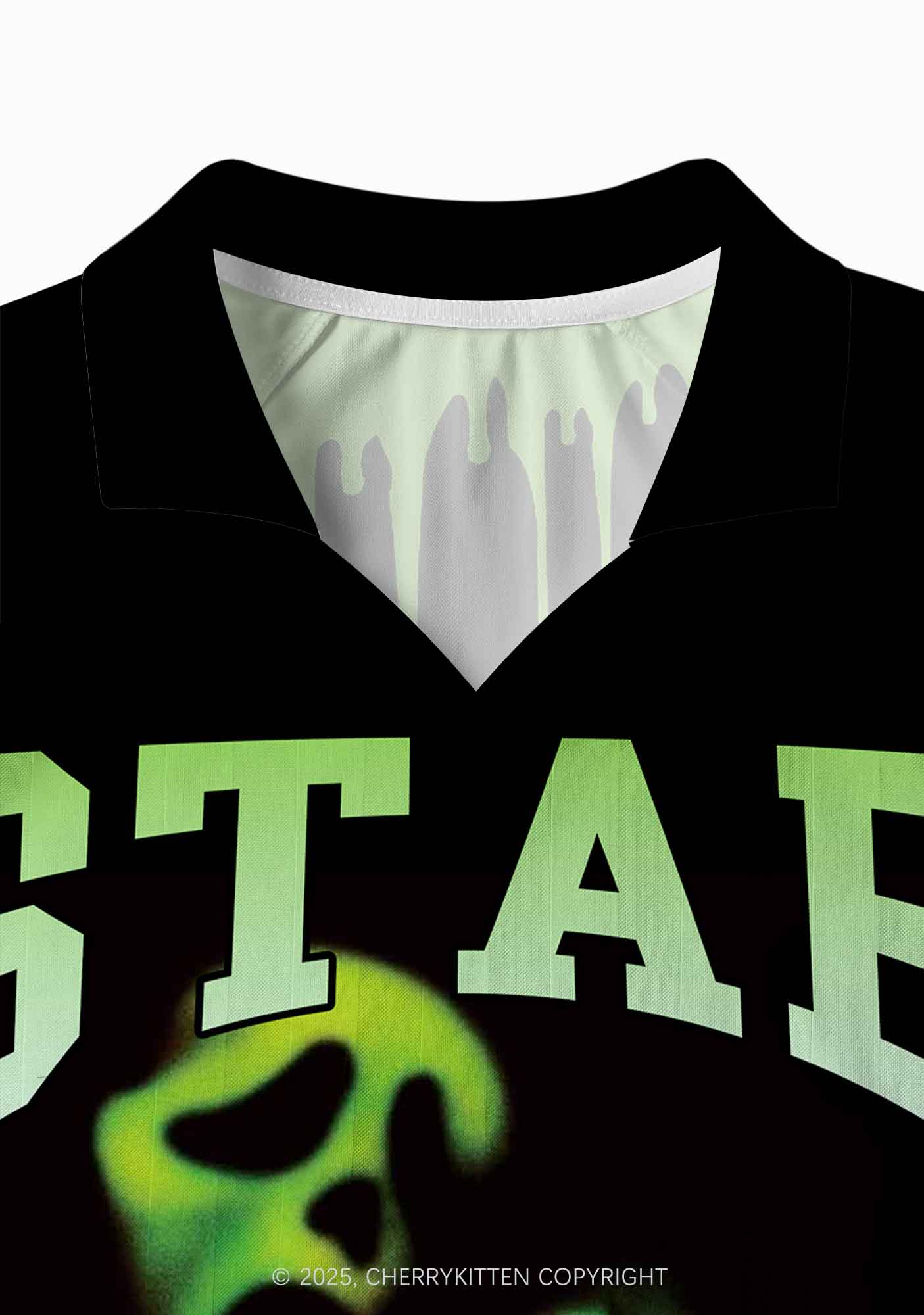 Custom Halloween Black Stab Ghost Y2K Long Sleeve Sport Jersey Shirts Cherrykitten - Image 4