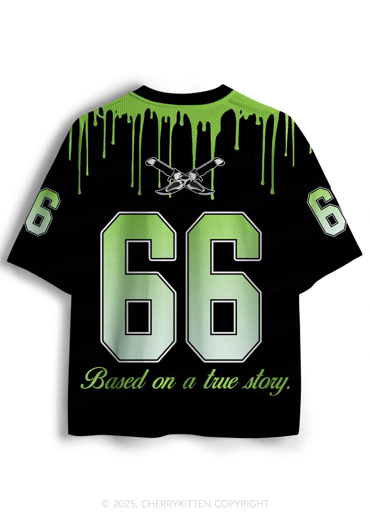 Custom Halloween Black Stab Ghost Y2K Sport Jersey Shirts Cherrykitten - Image 3