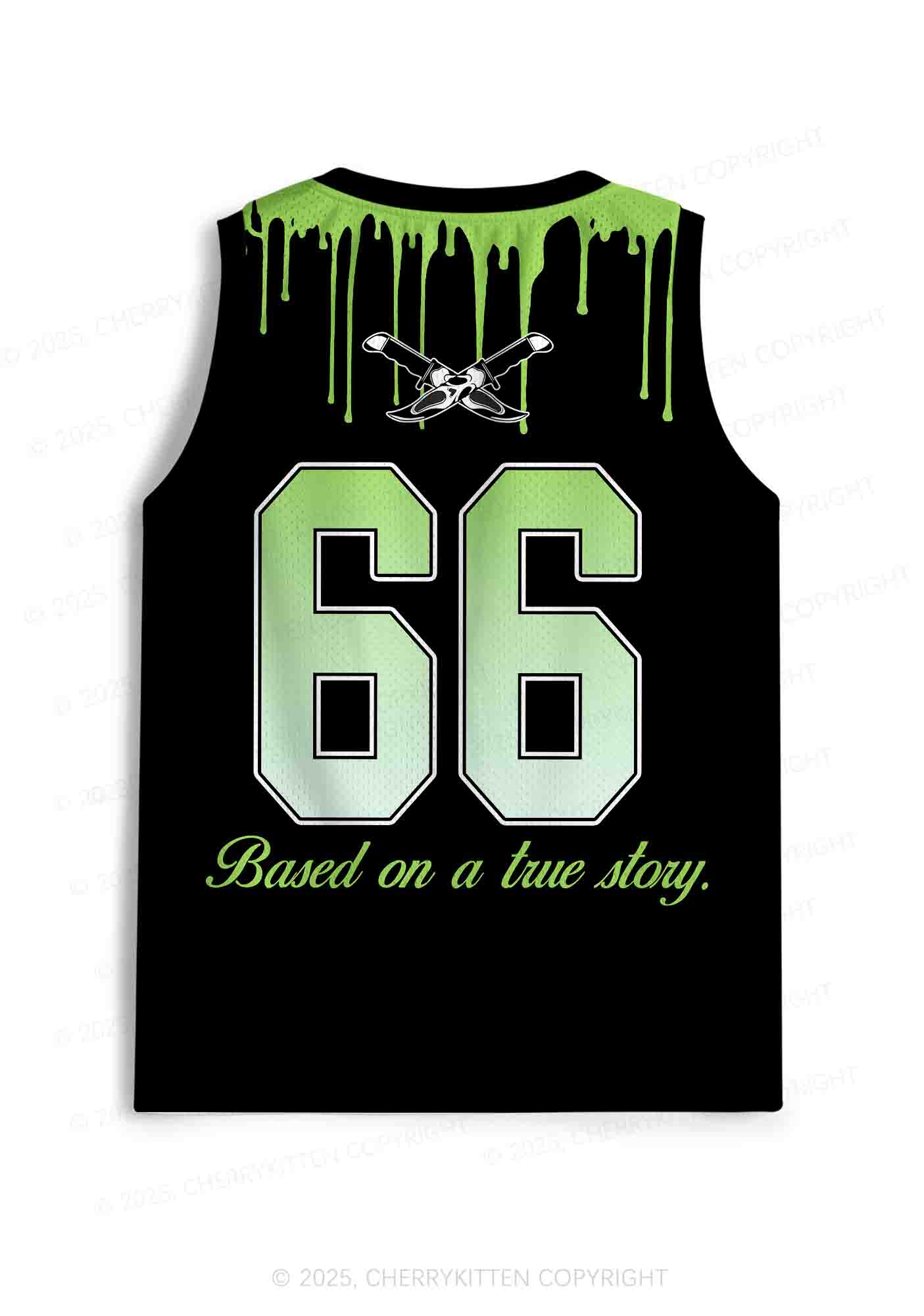 Custom Halloween Black Stab Ghost Y2K Sport Jersey Tank Cherrykitten - Image 3