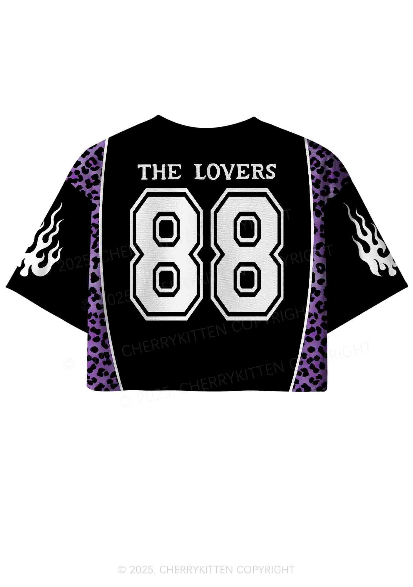 Custom Halloween Black The Lovers Y2K Crop Sport Jersey Shirts Cherrykitten - Image 3