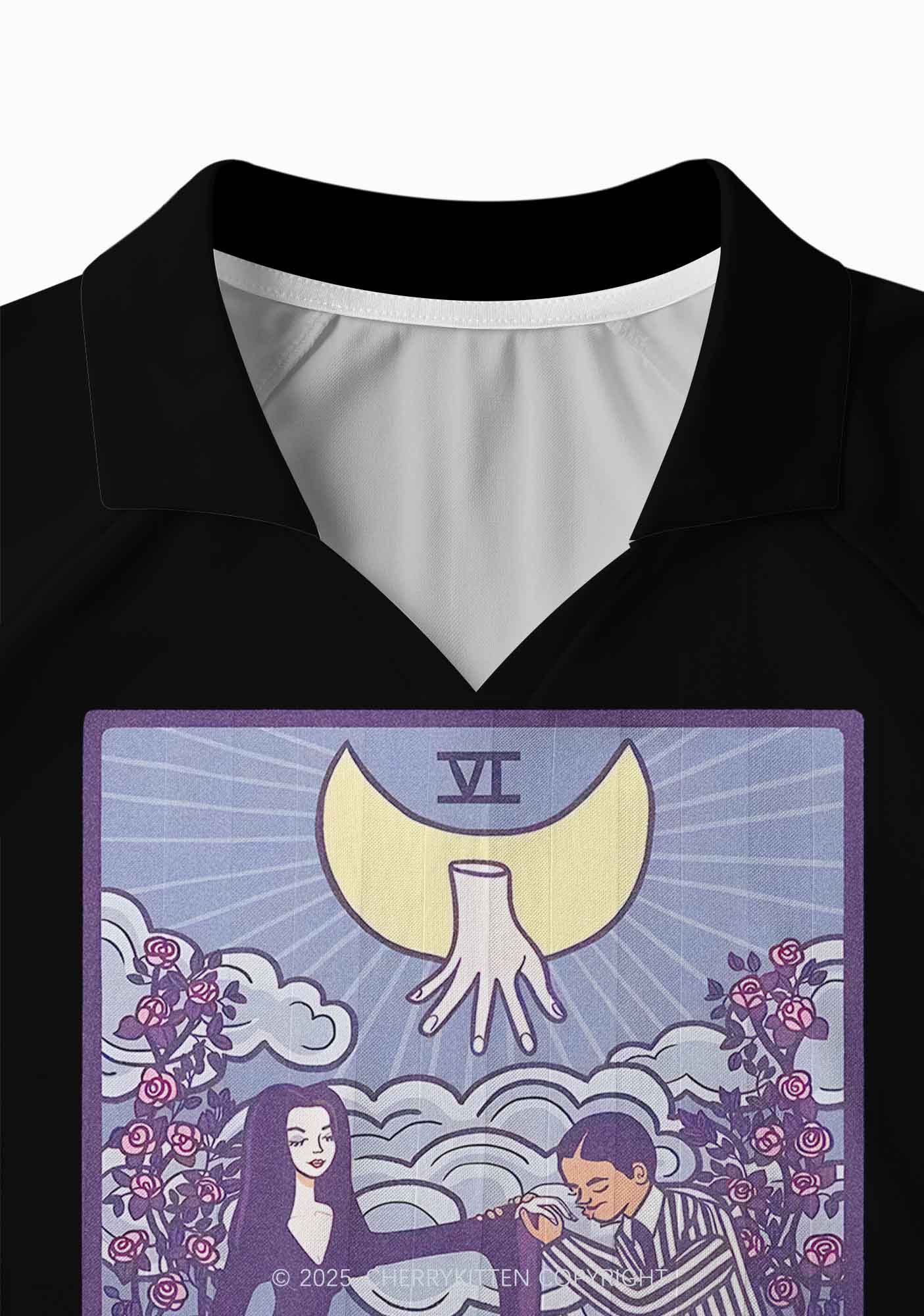 Custom Halloween Black The Lovers Y2K Long Sleeve Sport Jersey Shirts Cherrykitten - Image 4